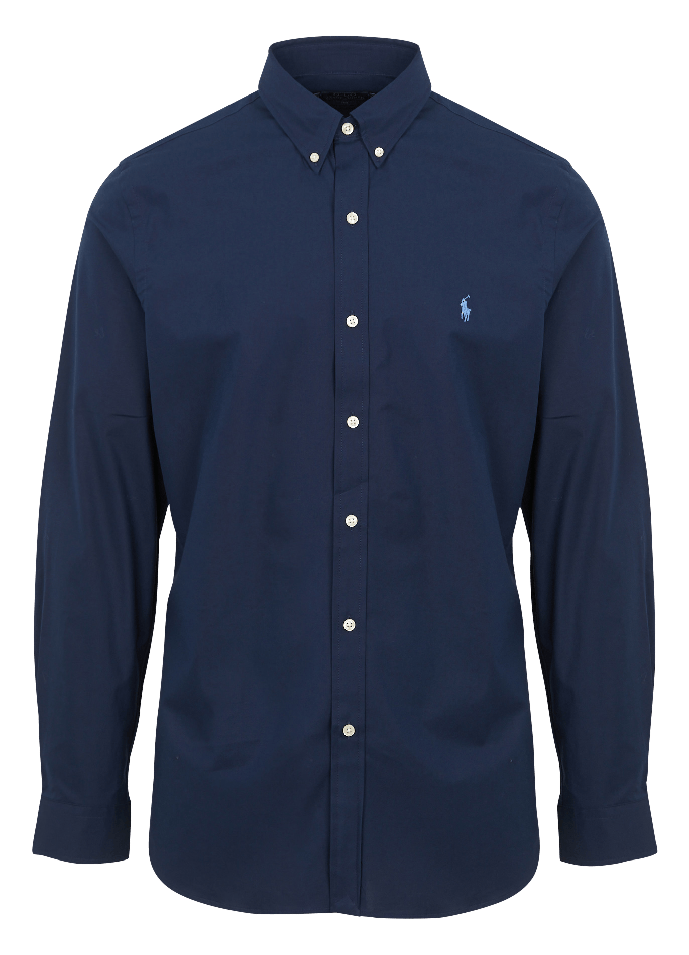 Cotton-blend shirt with button-down collar POLO RALPH LAUREN Blue