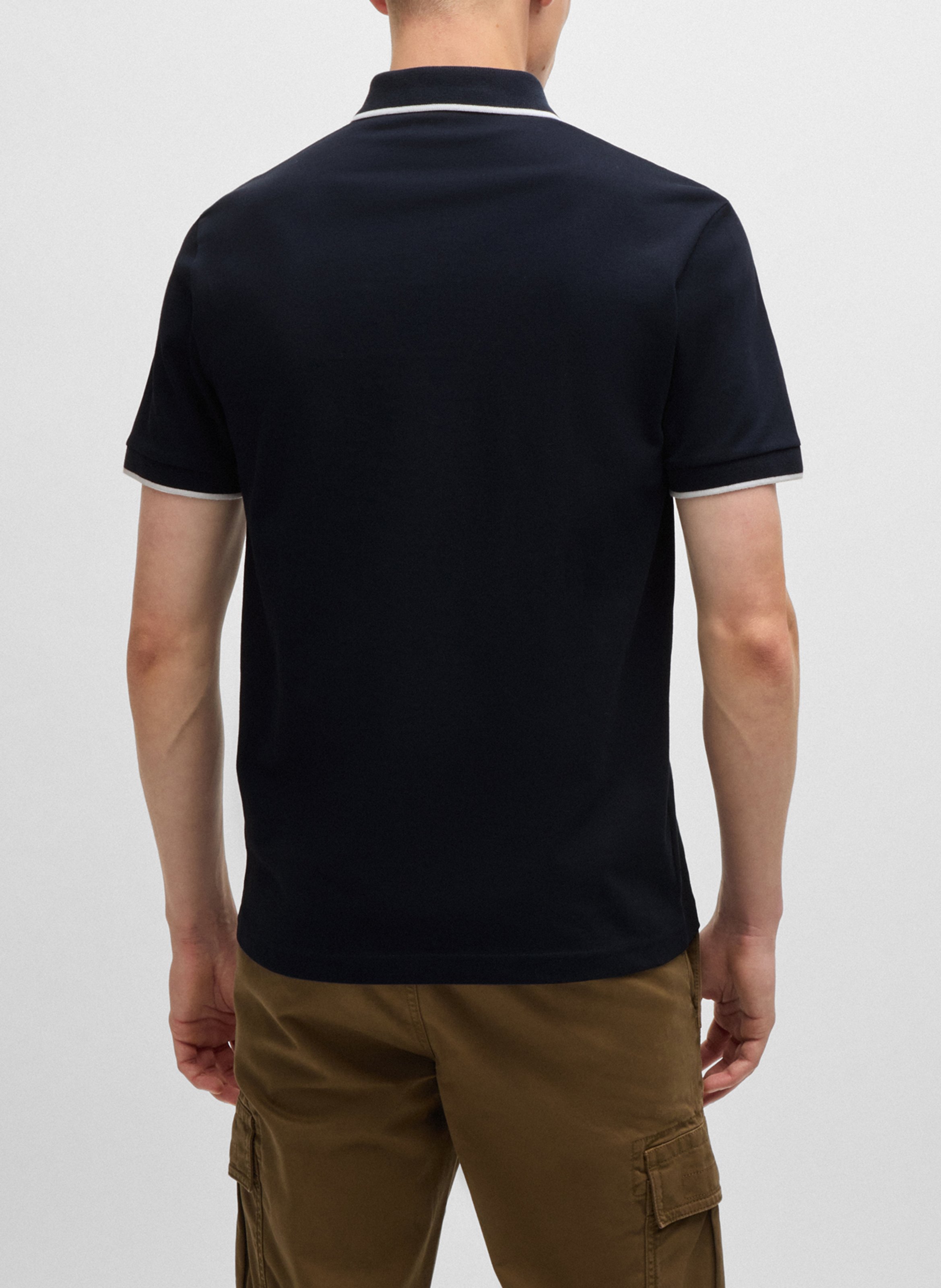 Slim-fit stretch cotton polo shirt BOSS Blue