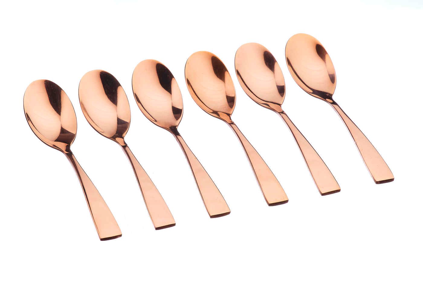 Set of 6 small spoons BJORN Red