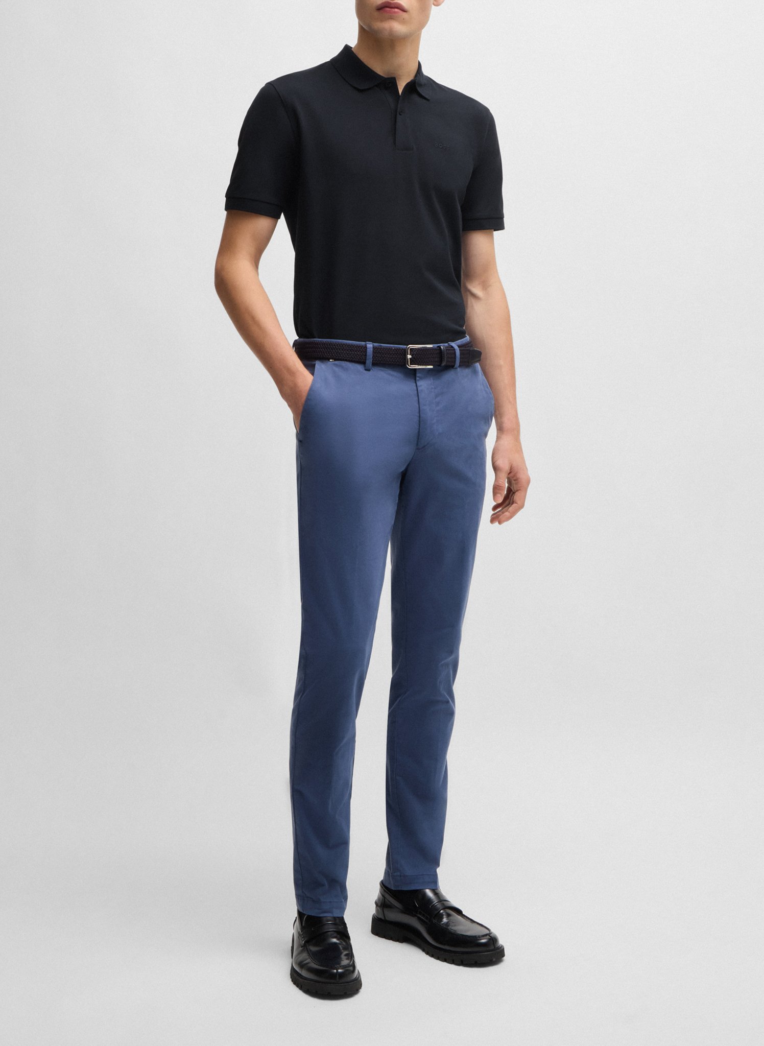 Regular-fit organic cotton polo shirt BOSS Blue
