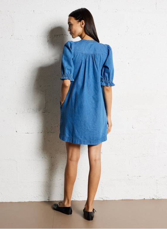 Round-Neck cotton midi dress Blue Ba&Sh - Women | Place des Tendances Round-Neck cotton midi dress Blue Ba&Sh - Women | Place des Tendances