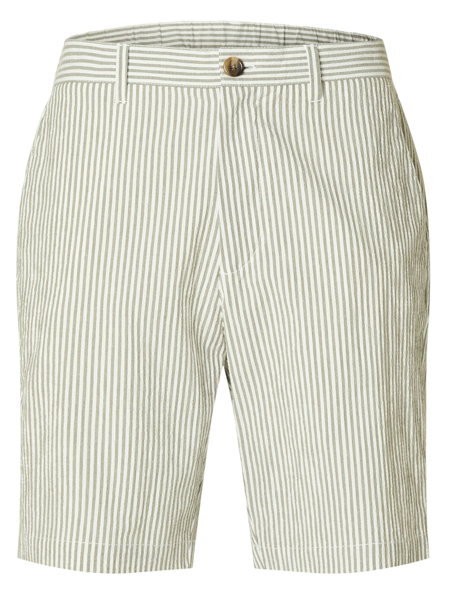 Short droit en coton bio mélangé Vert