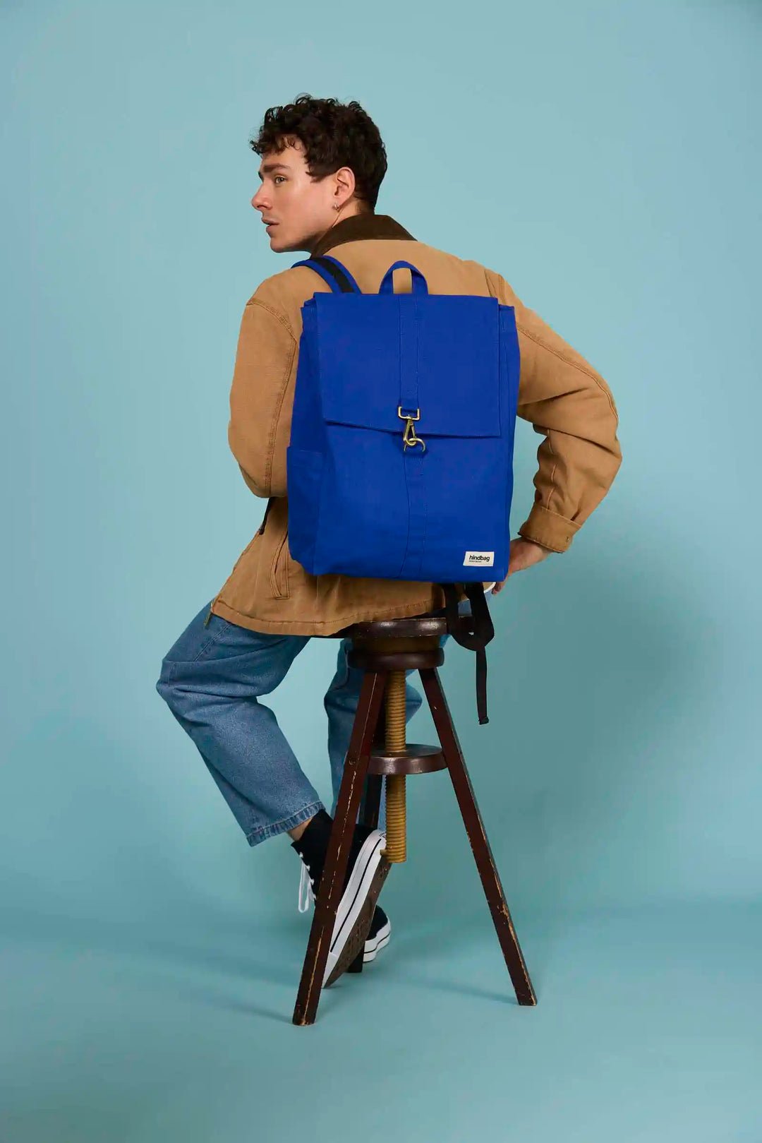 Cotton backpack HINDBAG Blue