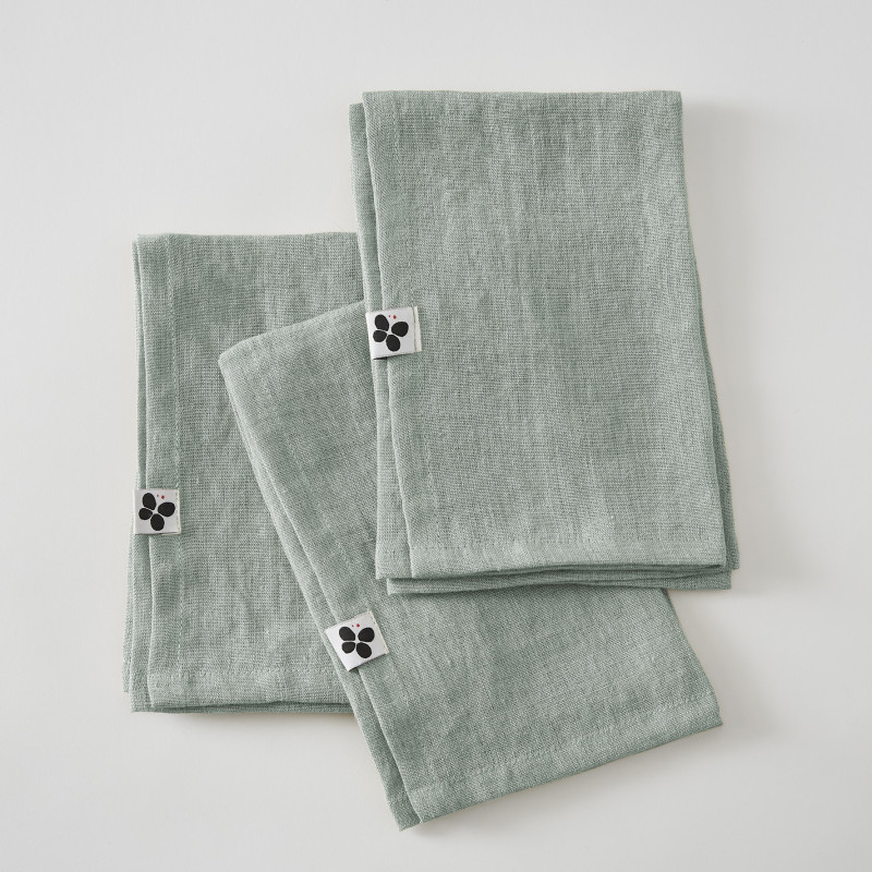 Set of 2 cotton muslin hand towels L'EFFET PAPILLON
