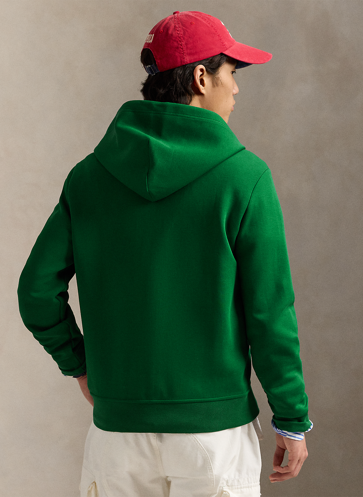 Sweat zippé à capuche en coton doux POLO RALPH LAUREN Vert