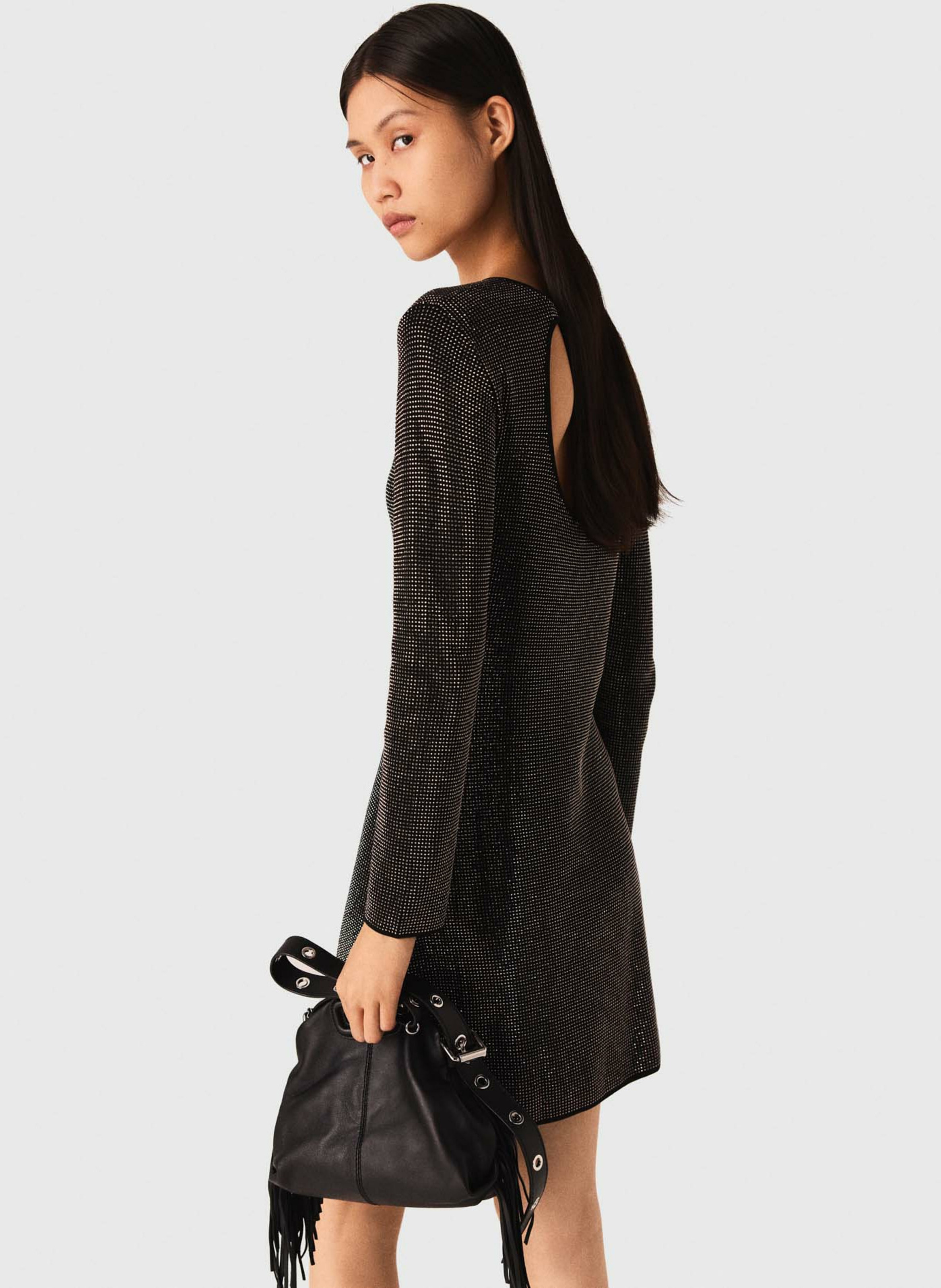 Sequined short dress MAJE Black