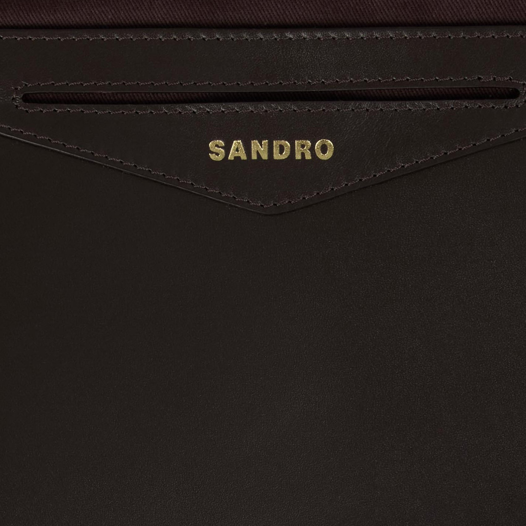 Sac cabas en cuir SANDRO Marron