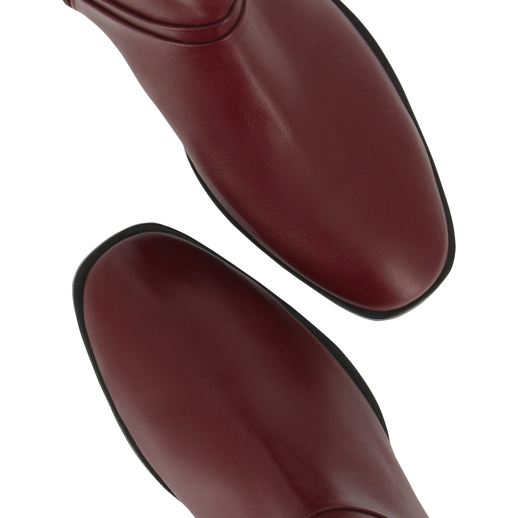 Boots en cuir SOCQUE PARIS Rouge