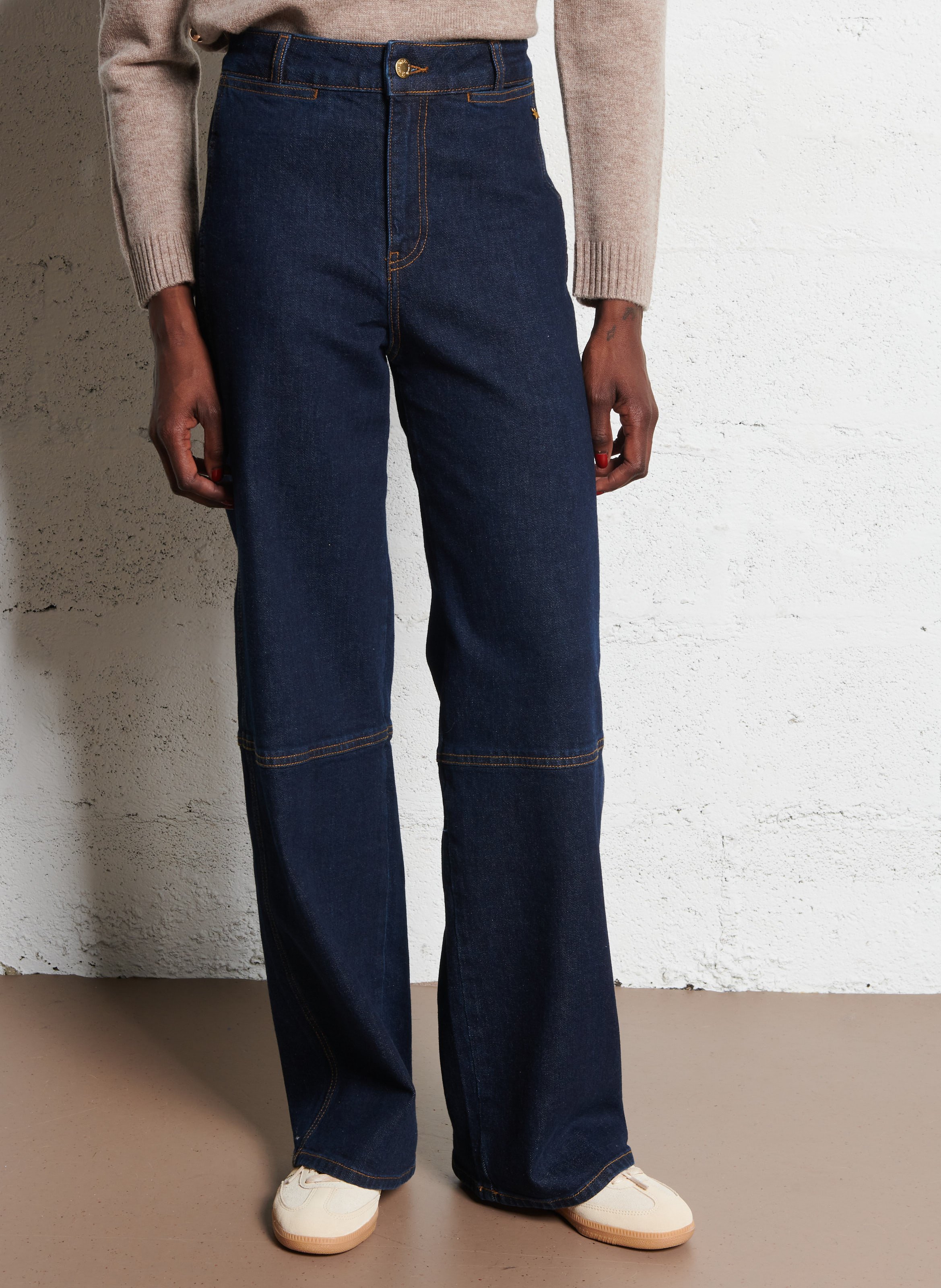 Jean brut large taille haute DES PETITS HAUTS Jean brut