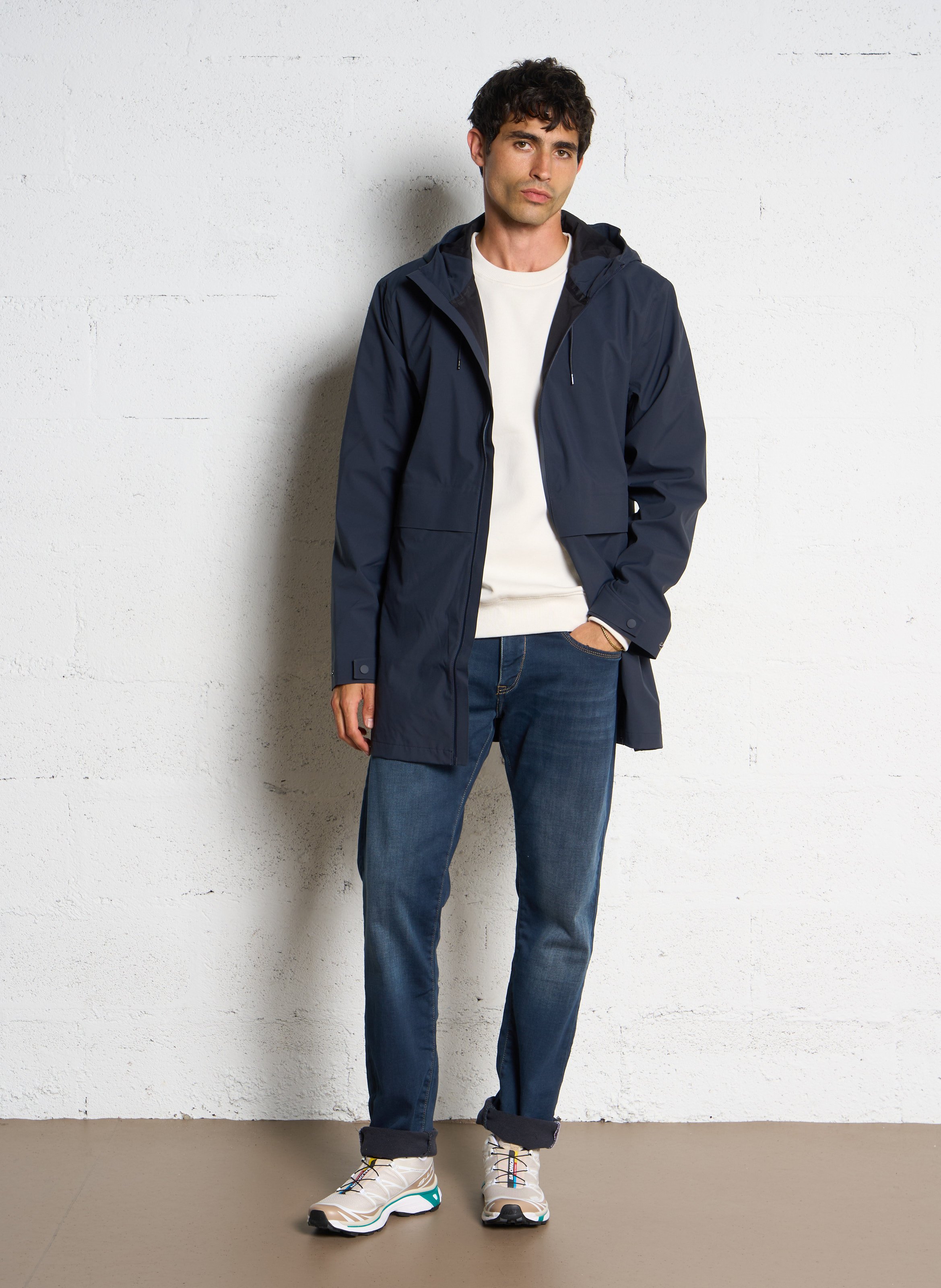 Cotton-blend straight jeans LE TEMPS DES CERISES Blue