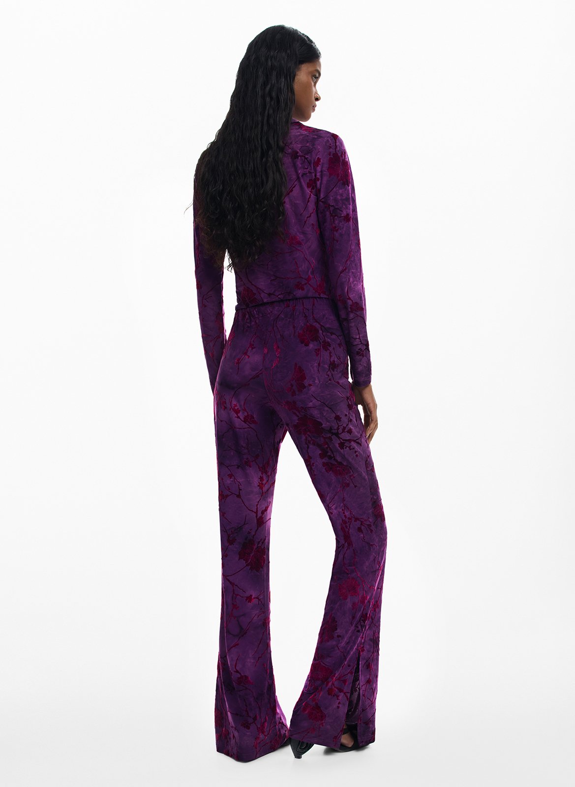 Pantalon large en jacquard DESIGUAL Rouge