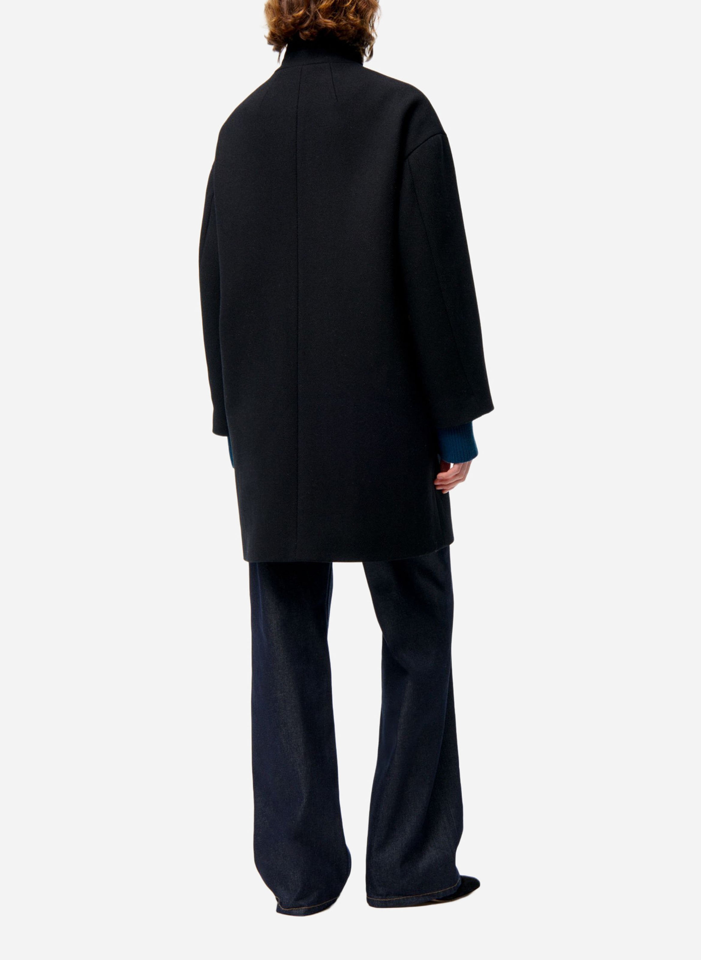 Straight wool coat with high neck VANESSA BRUNO Black
