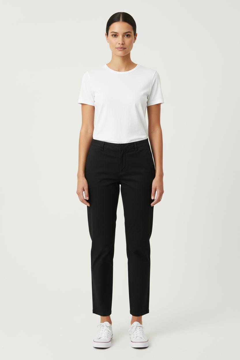 Cropped slim jeans with studs COMPTOIR DES COTONNIERS - Seconde main Black