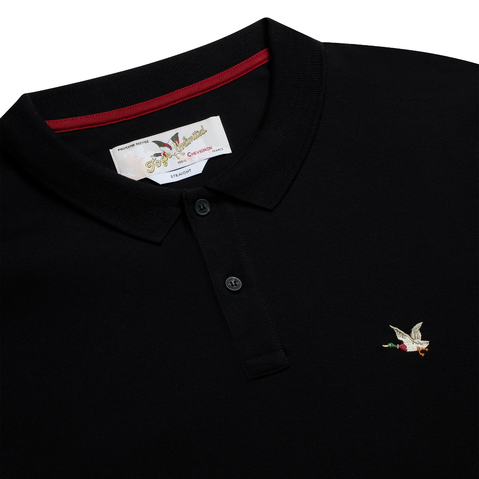 Straight-fit cotton polo CHEVIGNON Black