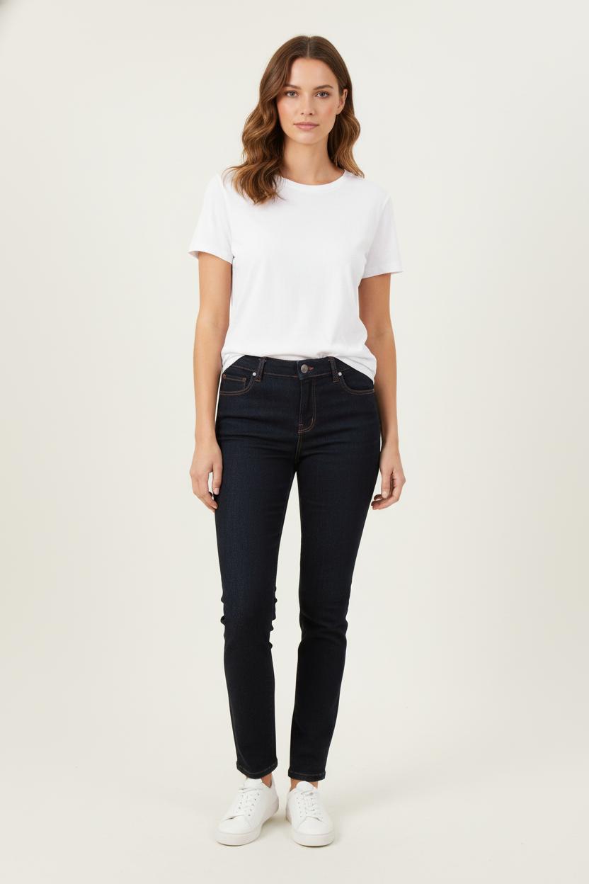 Cropped slim jeans with studs COMPTOIR DES COTONNIERS - Seconde main Blue