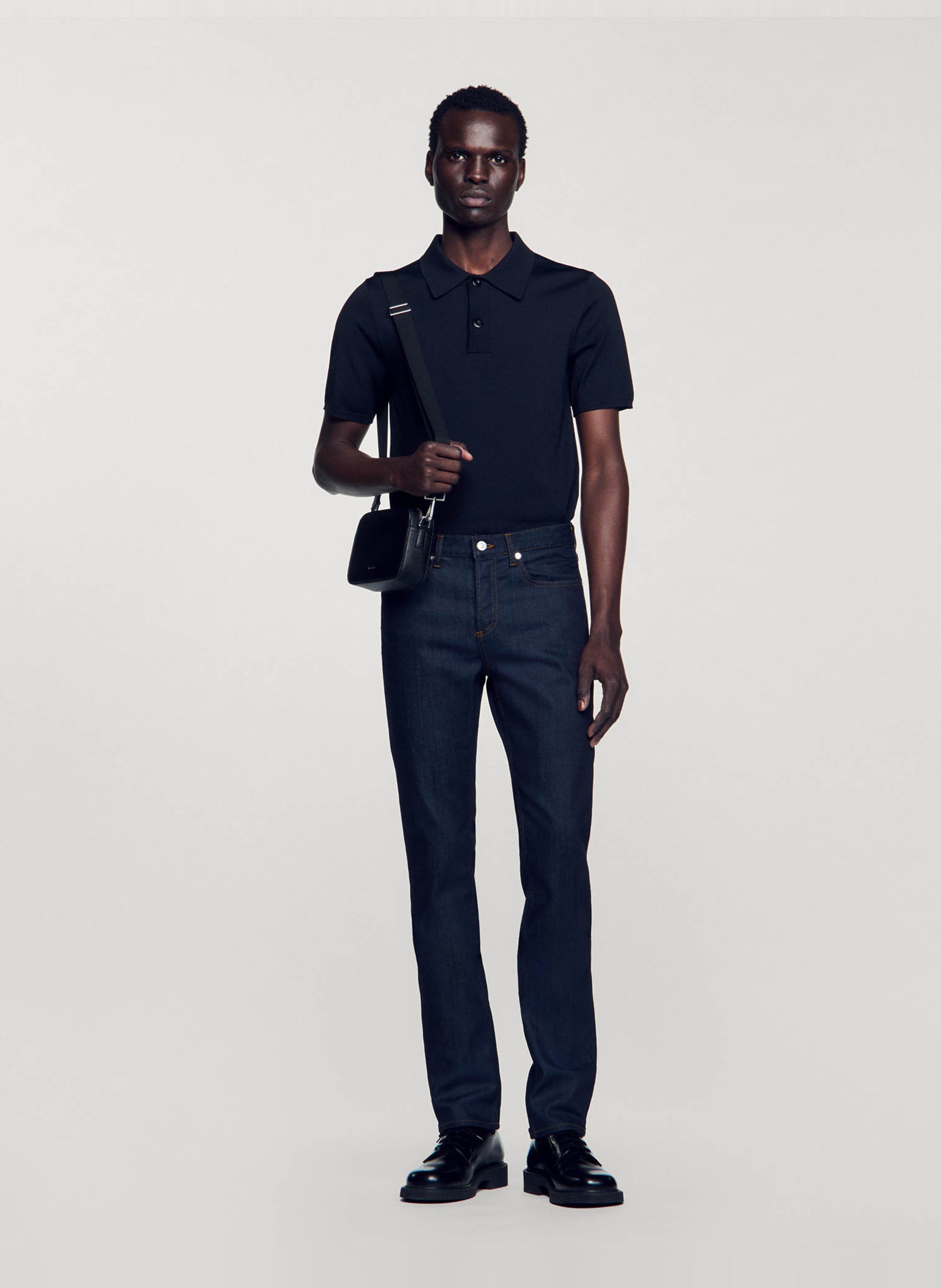 Slim fit jeans effen SANDRO Blauw