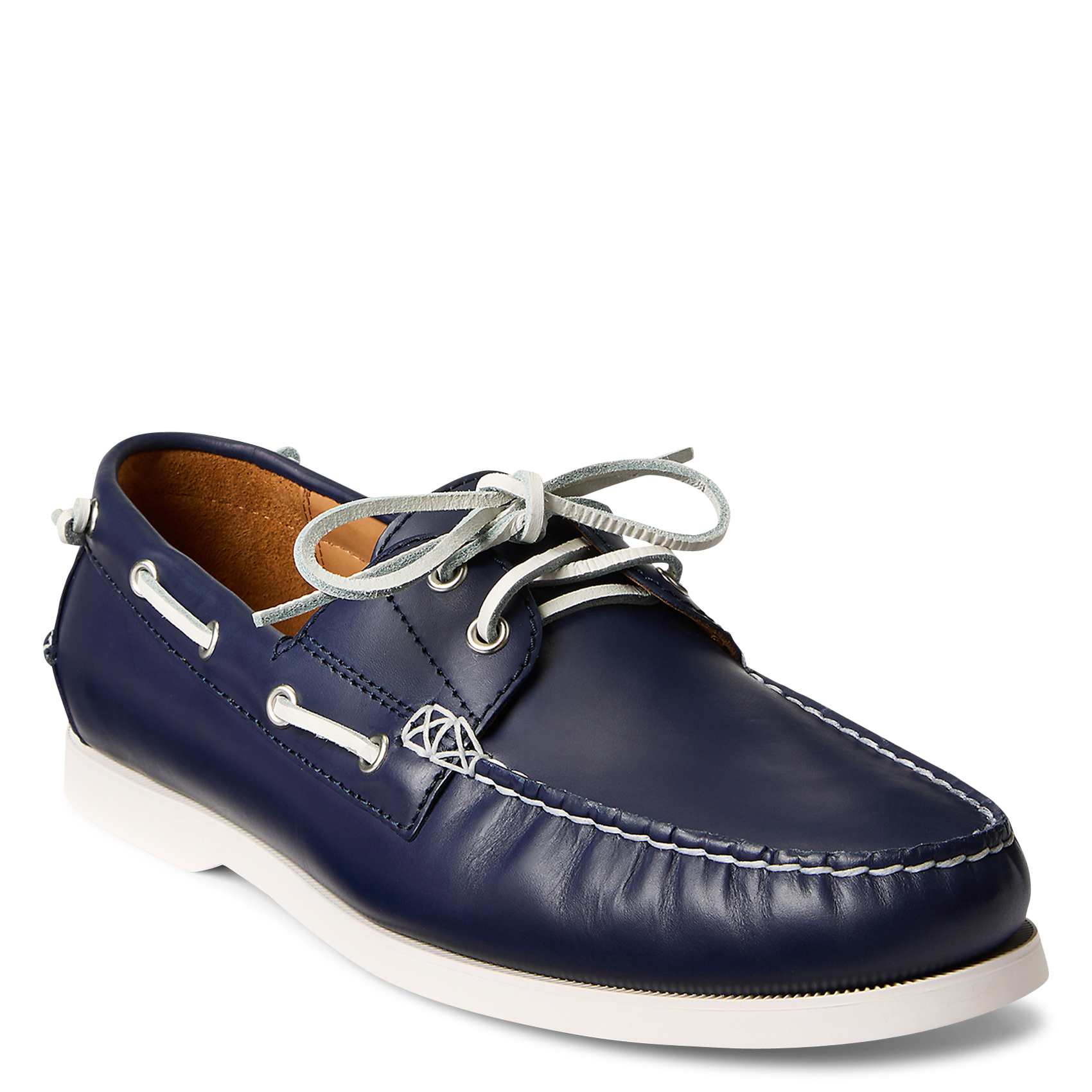 Bootschoenen van leer POLO RALPH LAUREN Blauw