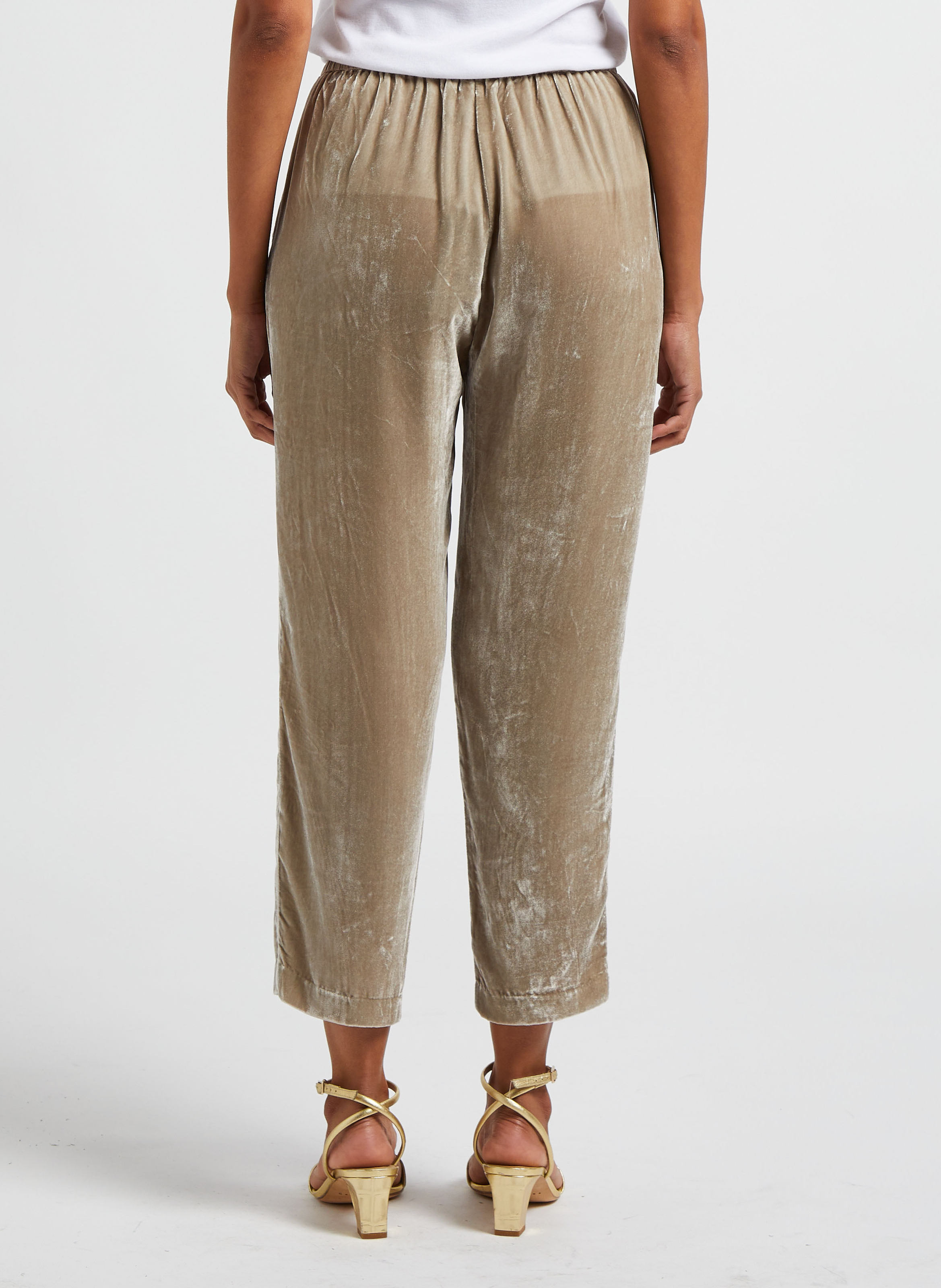 Gerade geschnittene Samthose MES DEMOISELLES Grau