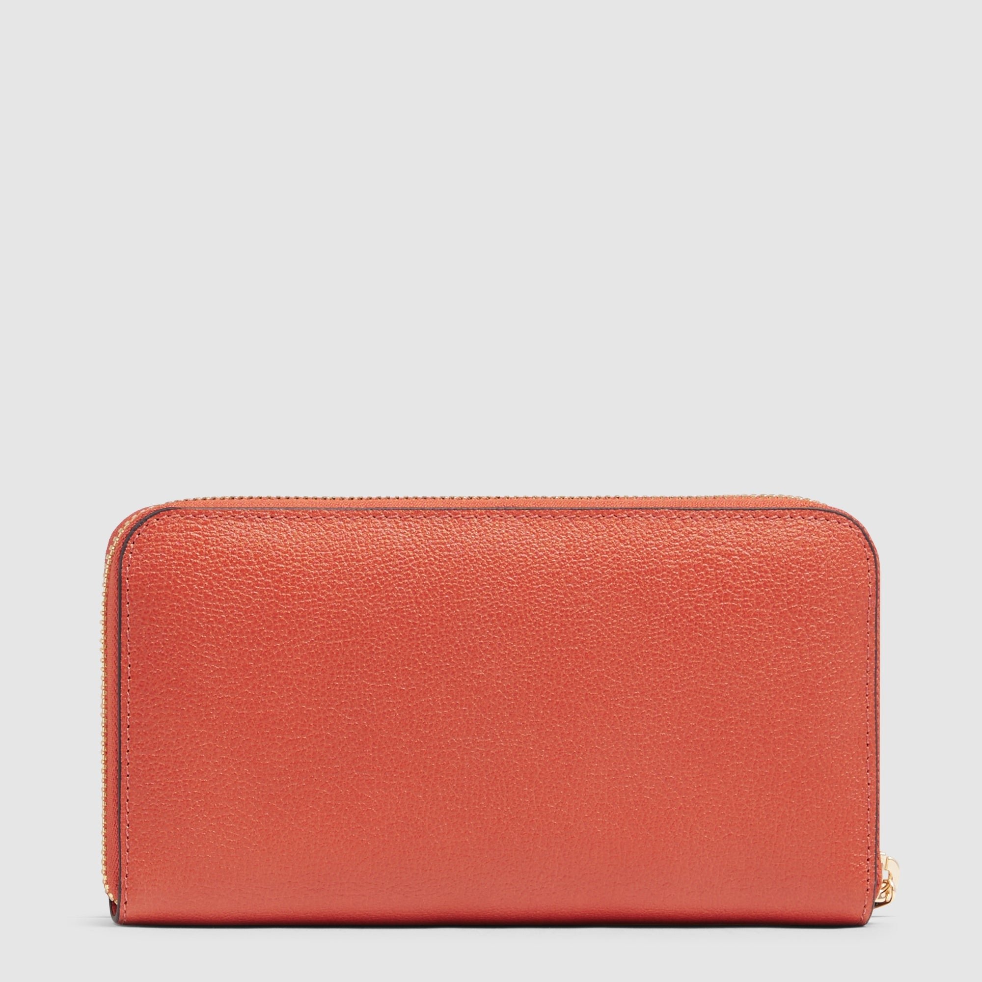 Women's zip-around wallet with four compartments PIQUADRO Orange