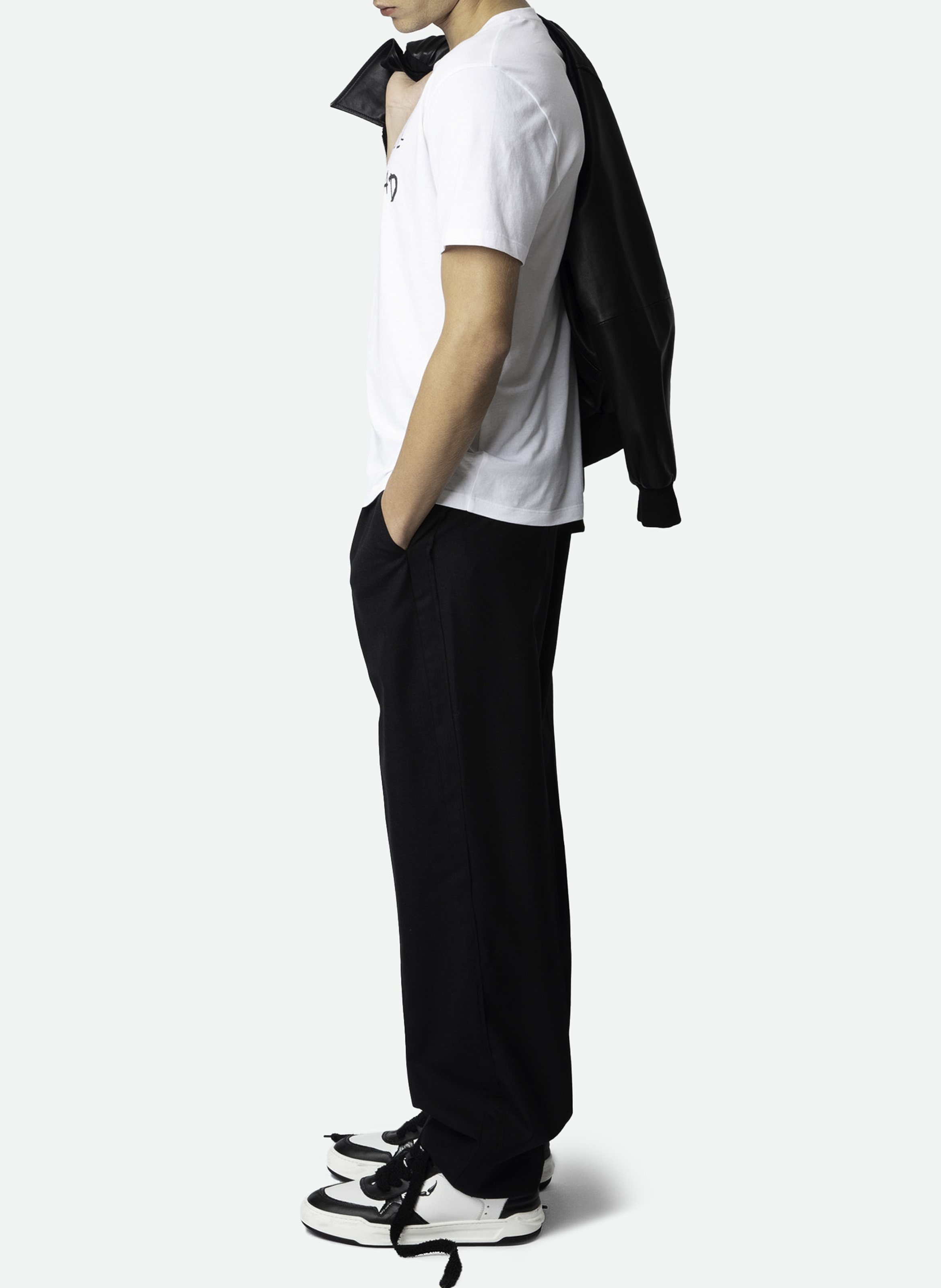 Tee-shirt droit en coton bio ZADIG&VOLTAIRE Blanc