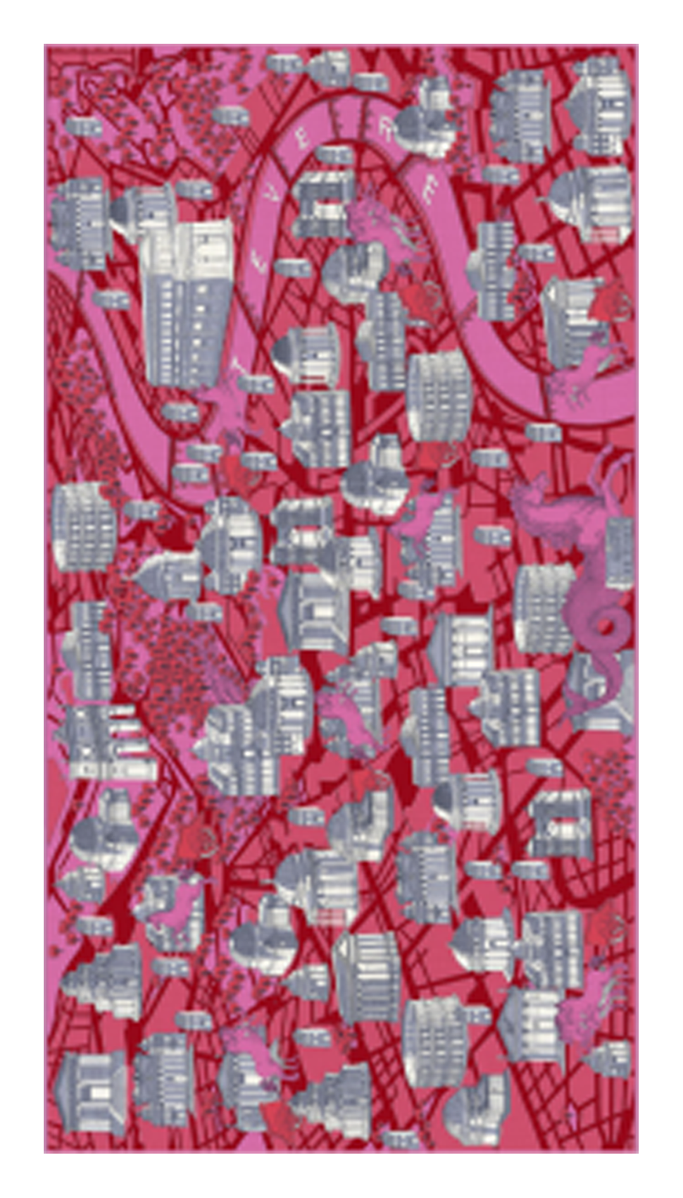 Foulard imprimé en coton et soie INOUI EDITIONS