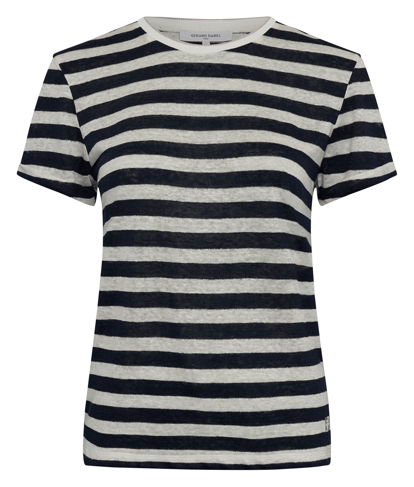 Rundhals-T-Shirt aus Leinen-Mix GERARD DAREL Blau