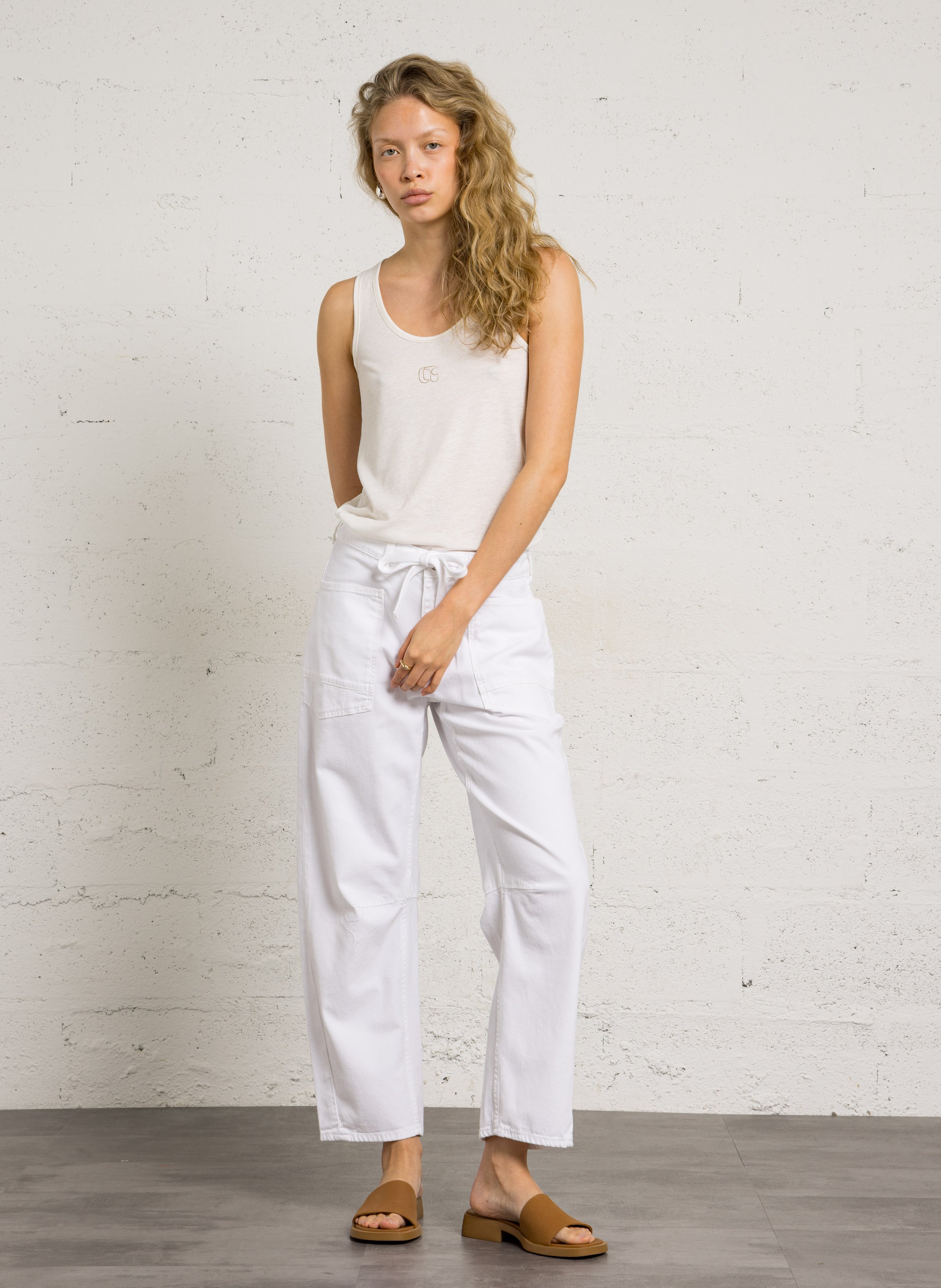 Débardeur col rond LE TEMPS DES CERISES Blanc