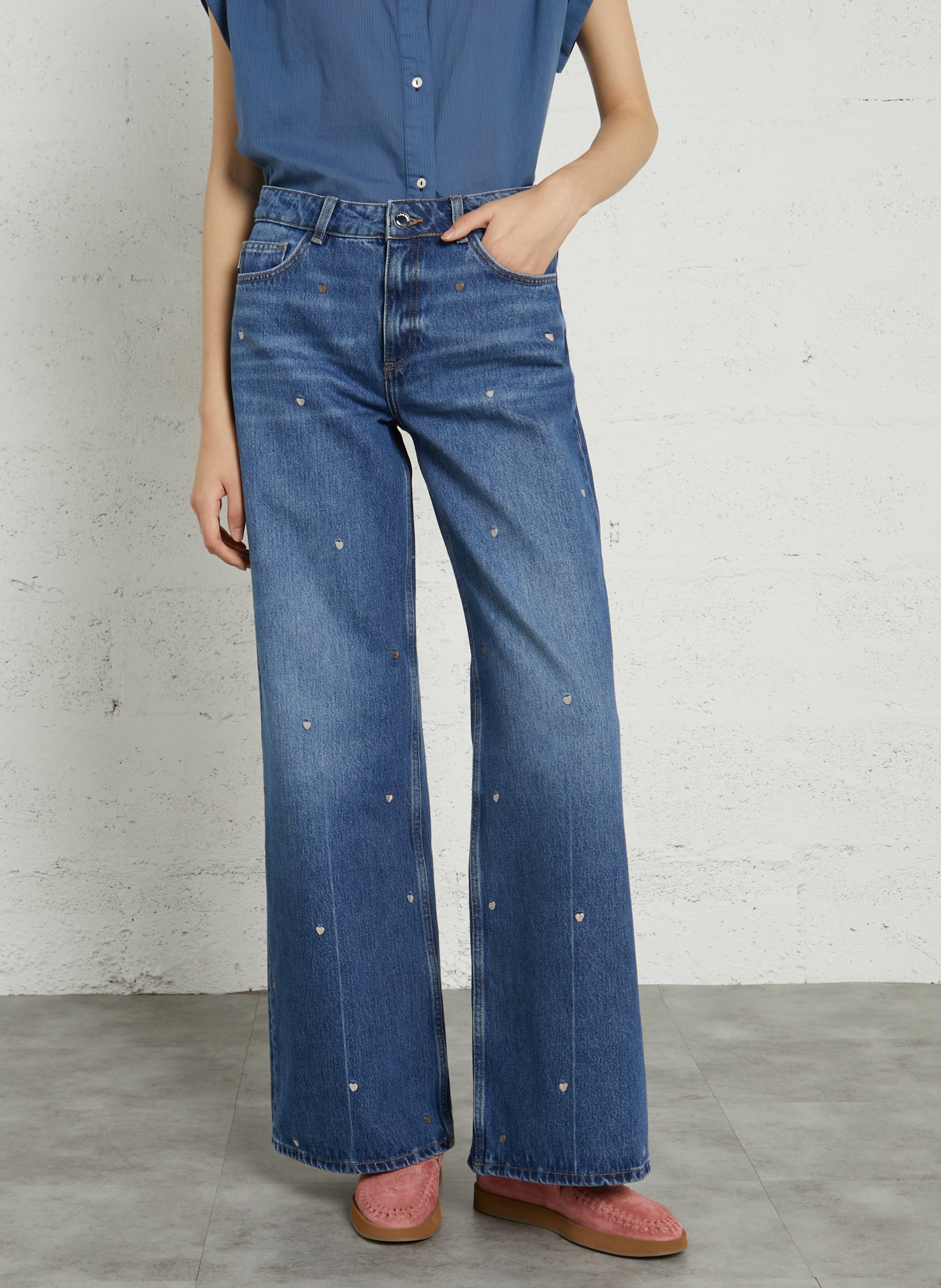 Bio-Baumwoll-Schlaghose FABIENNE CHAPOT Blau