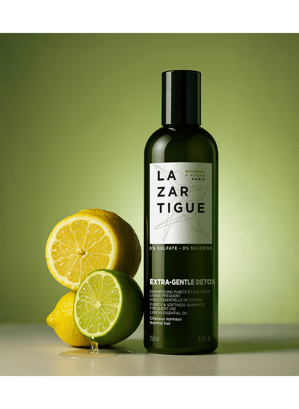 Sanftes Detox-Shampoo
 Reinheit und Sanftheit für häufige Anwendung bei allen Haartypen LAZARTIGUE No color