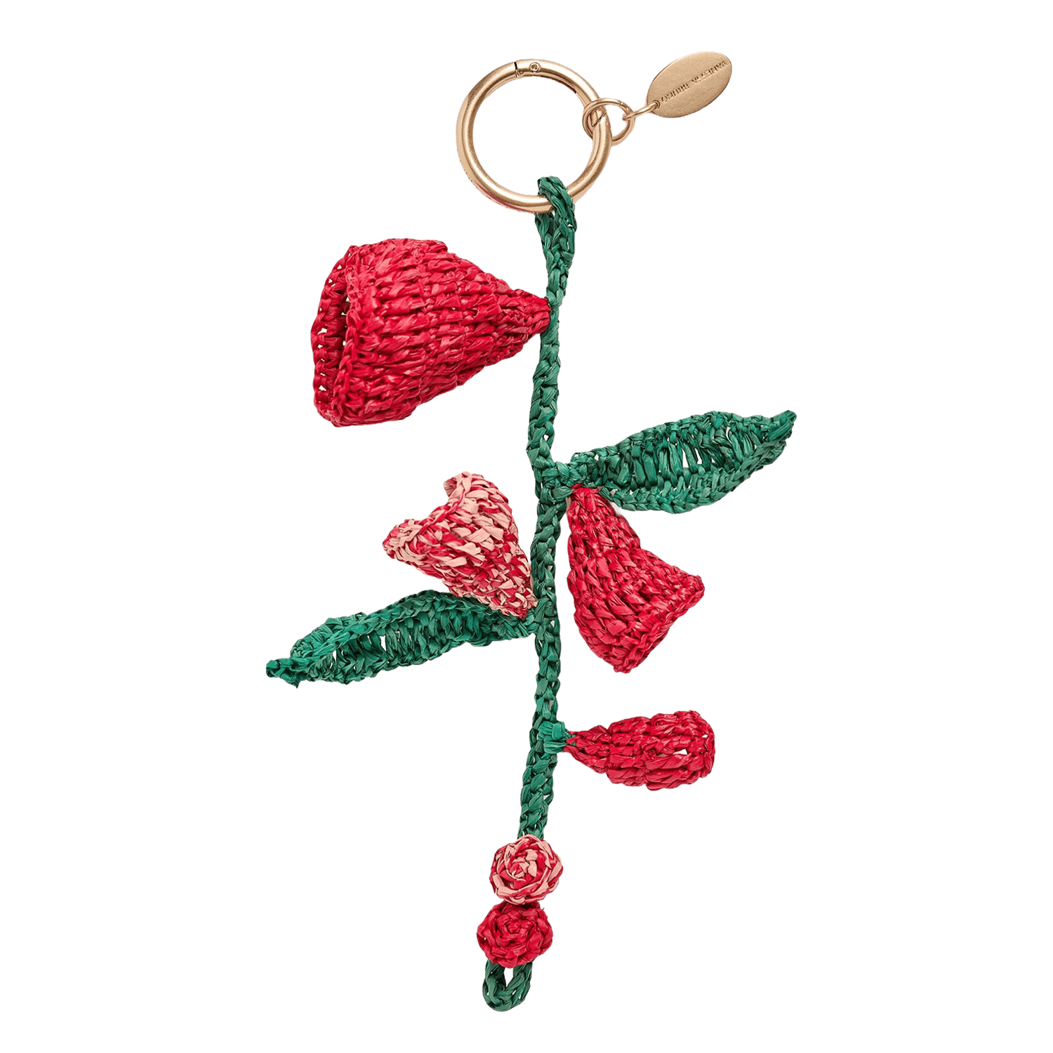 Floral raffia crocheted keychain VANESSA BRUNO