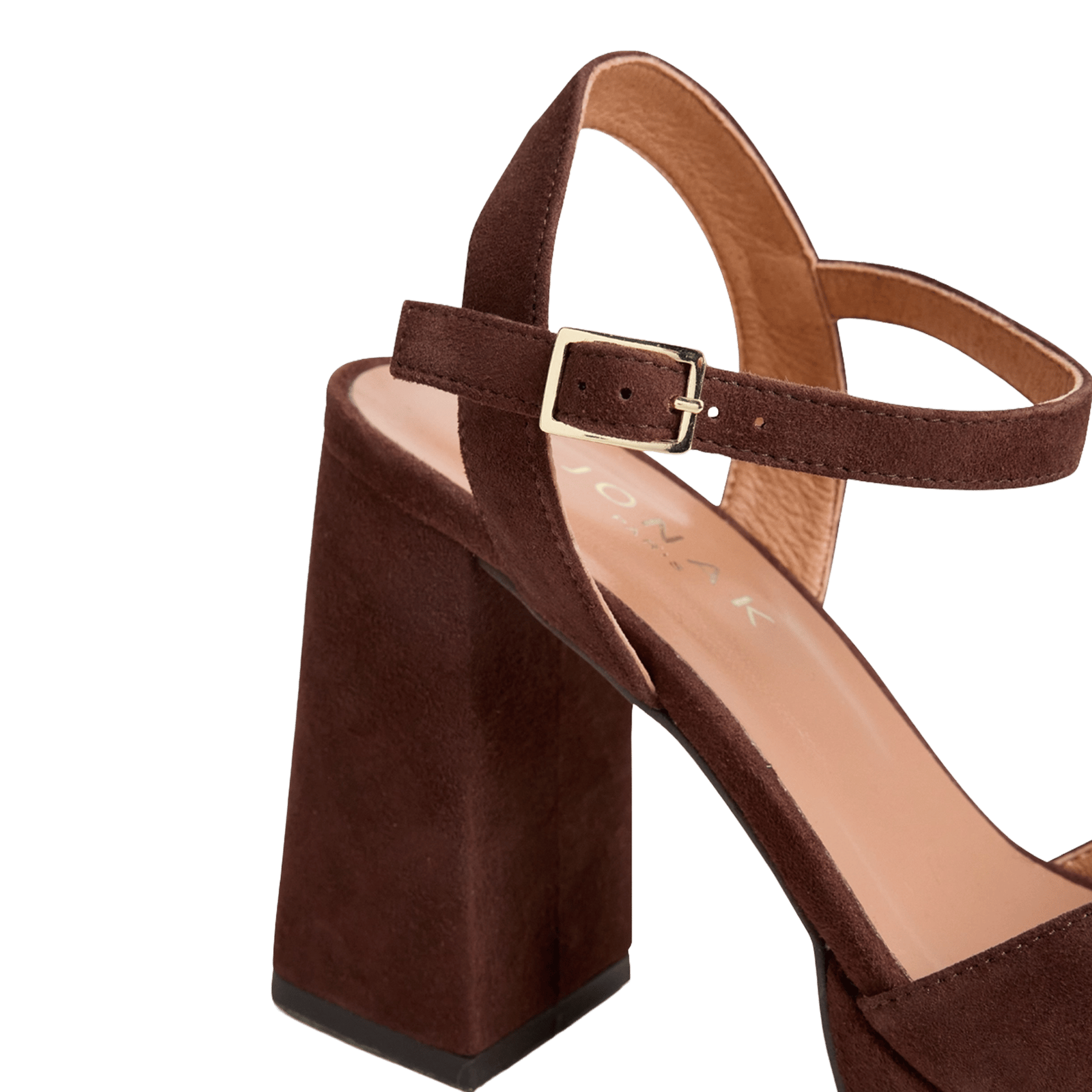 Suède sandalen met hak JONAK Bruin