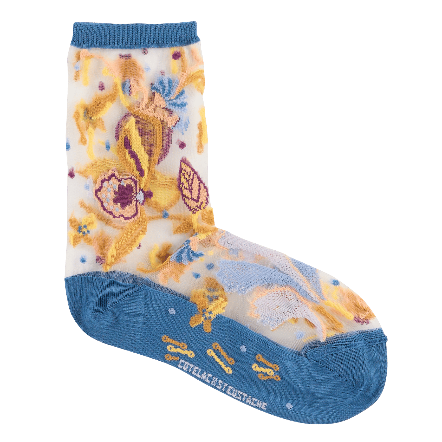 Chaussettes mi-hautes à motifs COTELAC Blanc