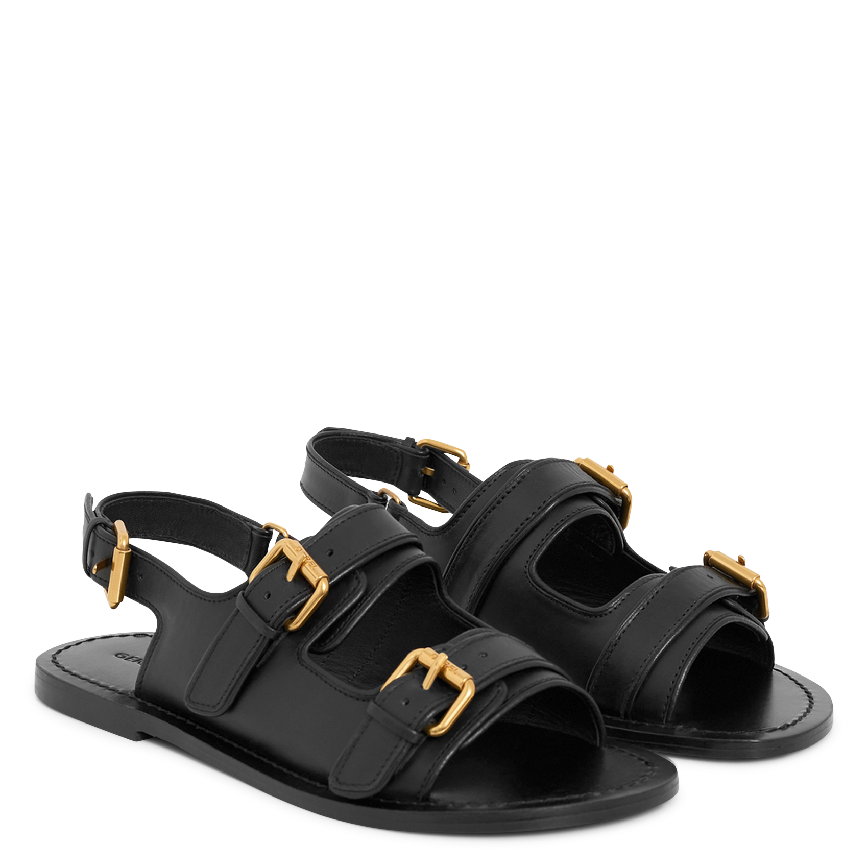 Sandales plates en cuir GERARD DAREL Noir