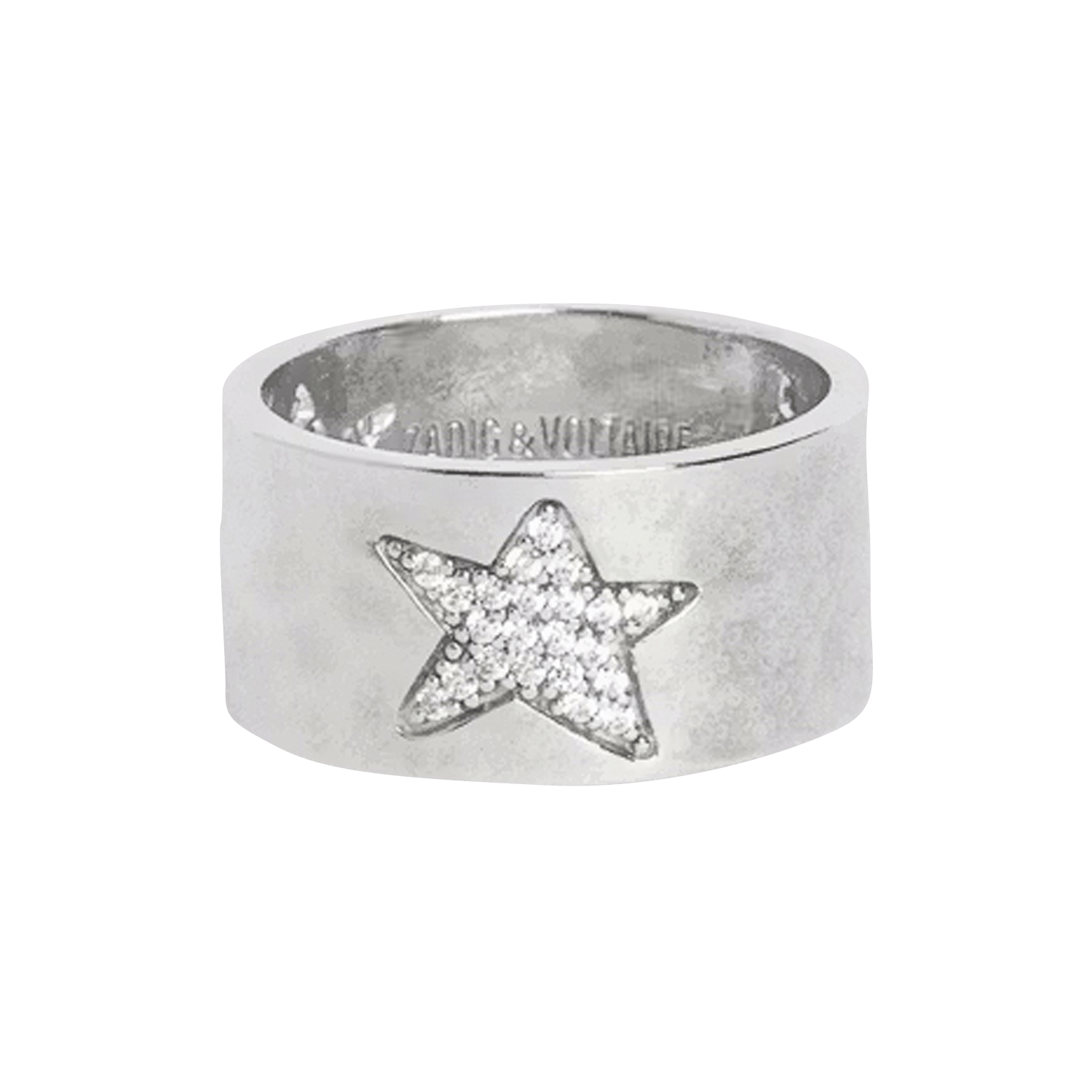 Bague martelée avec étoiles ZADIG&VOLTAIRE Argent