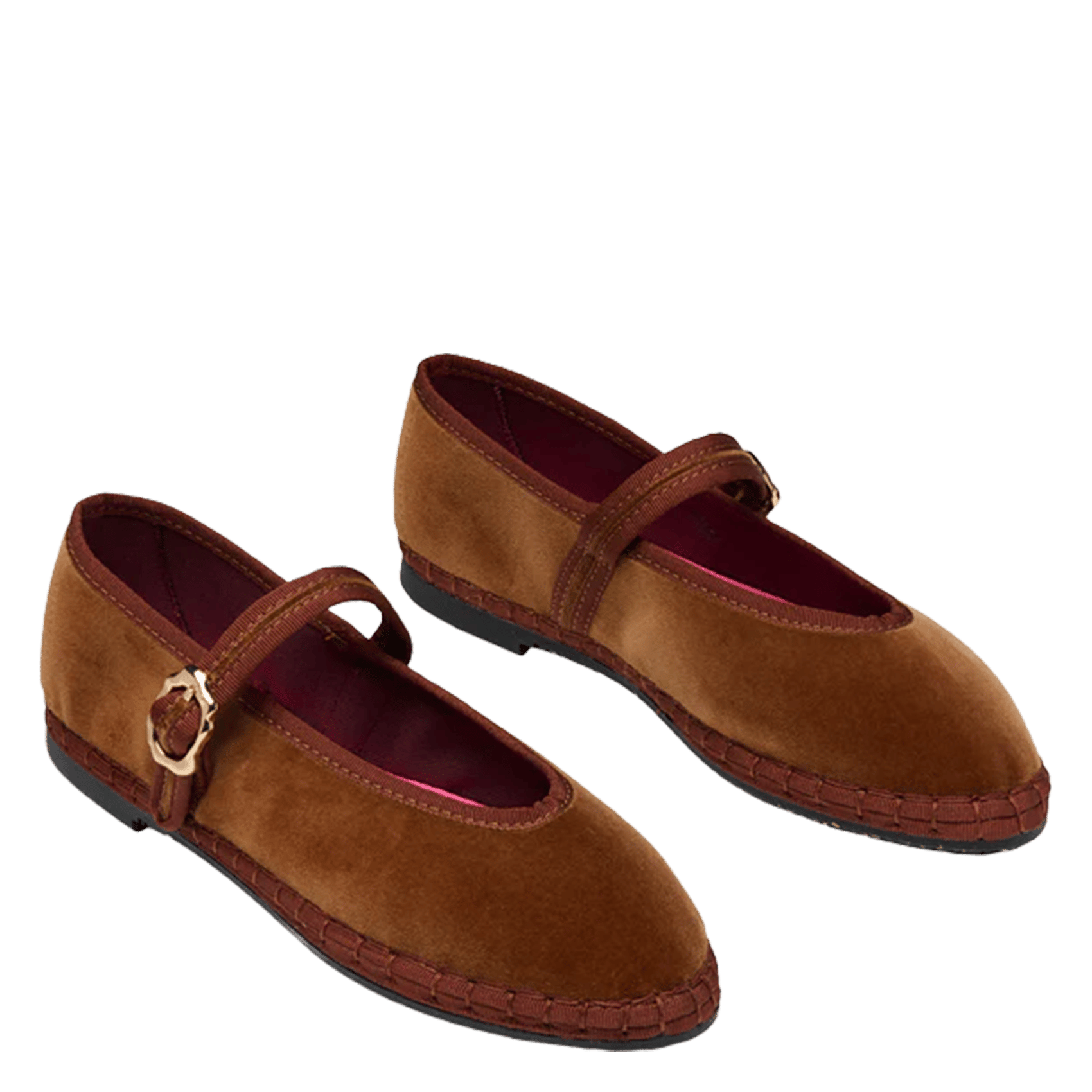 Ballerines à bride en velours FLABELUS Marron