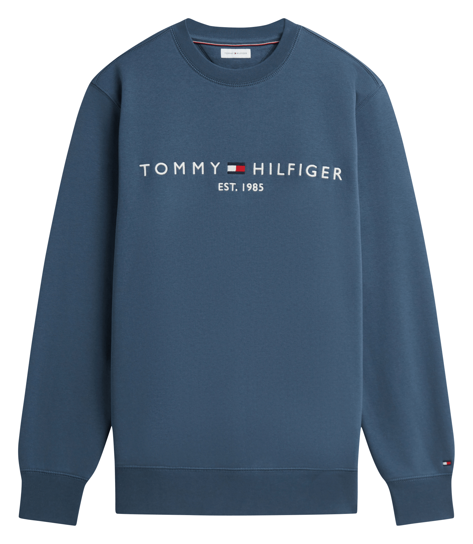 Sweat col rond regular-fit brodé en coton bio TOMMY HILFIGER