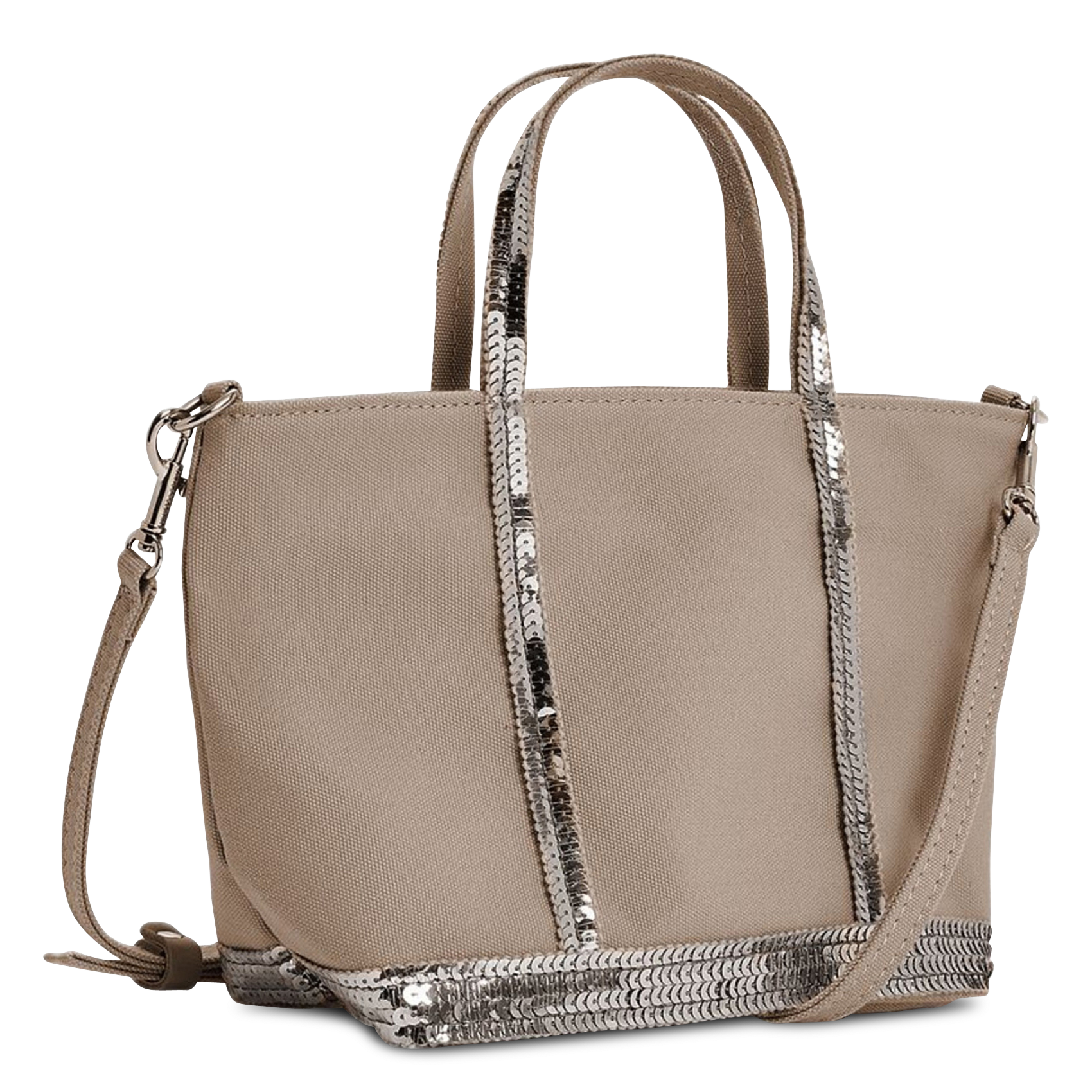 Mini-Shopper aus Canvas mit Pailletten VANESSA BRUNO Grau