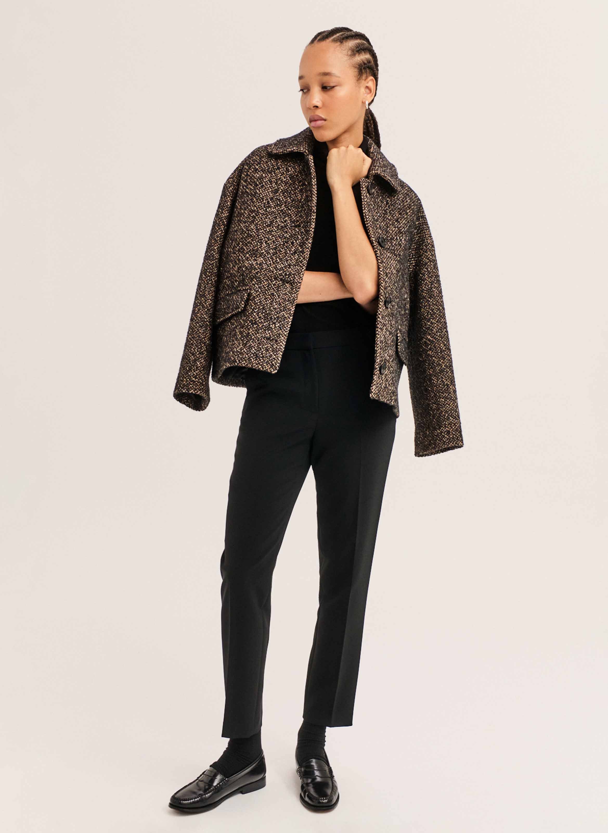 Pantalon de tailleur taille mi-haute PABLO Noir