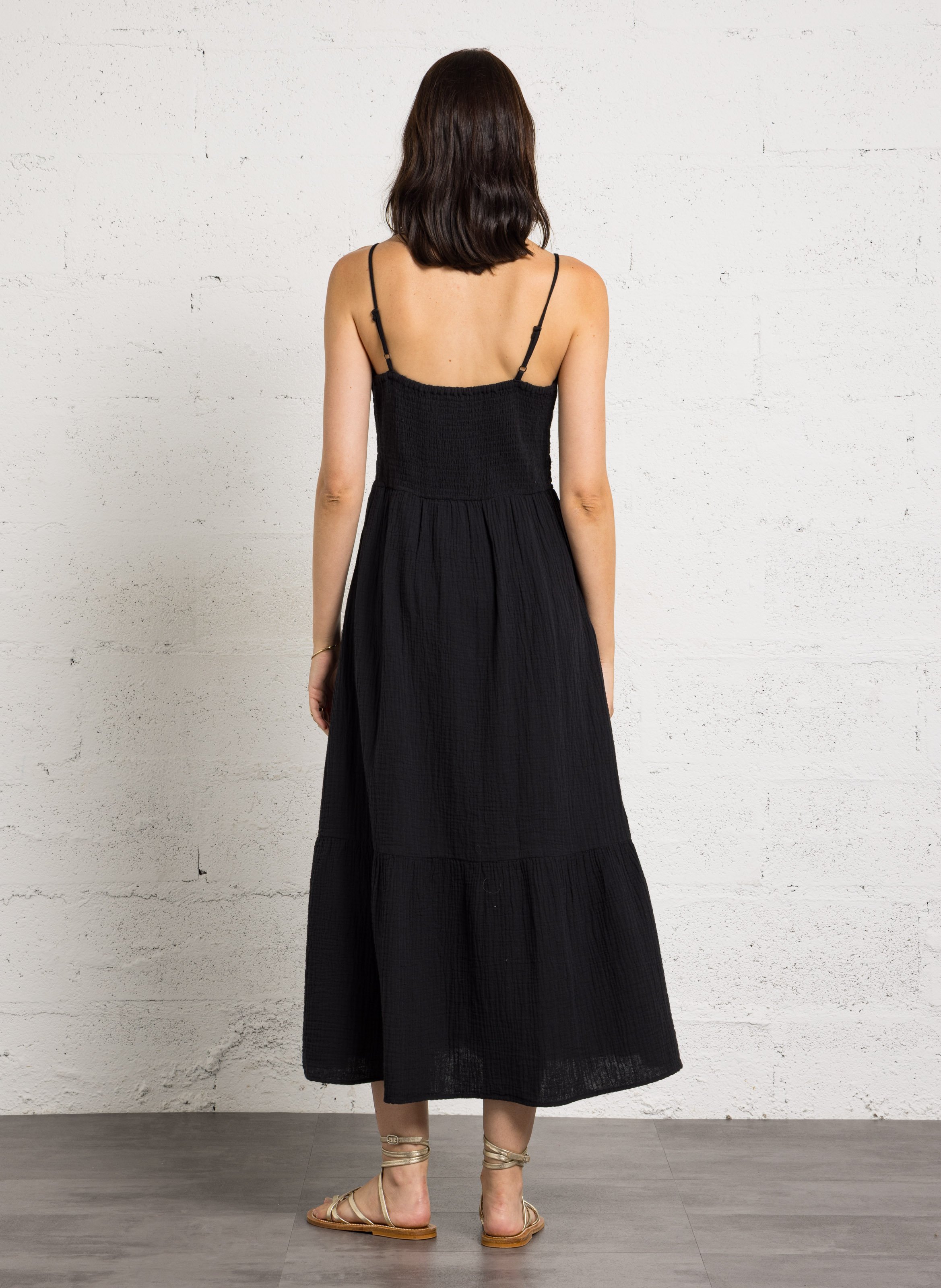 Long cotton dress MAISON 123 Black