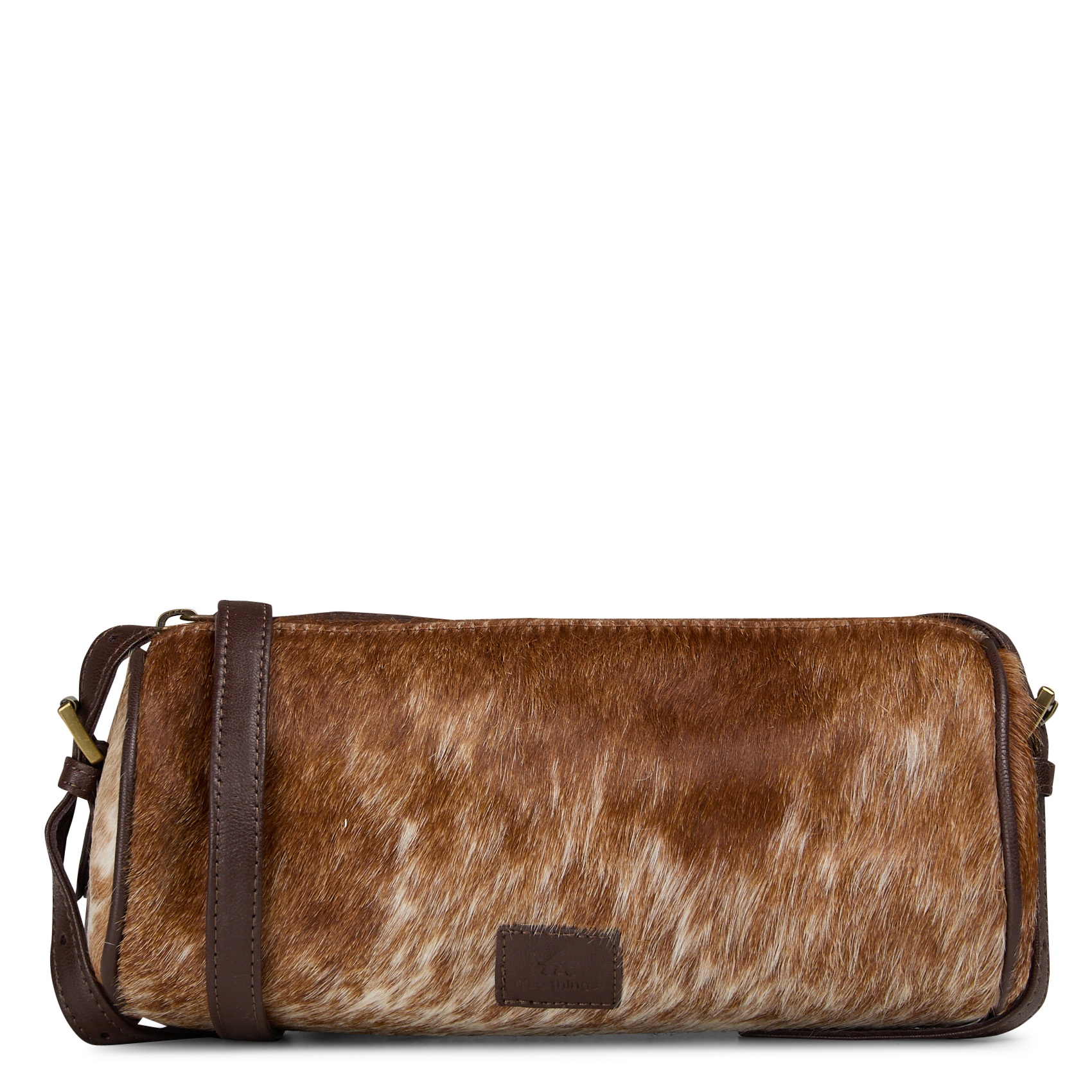 Ledertasche mit Ponyfell NICE THINGS Braun