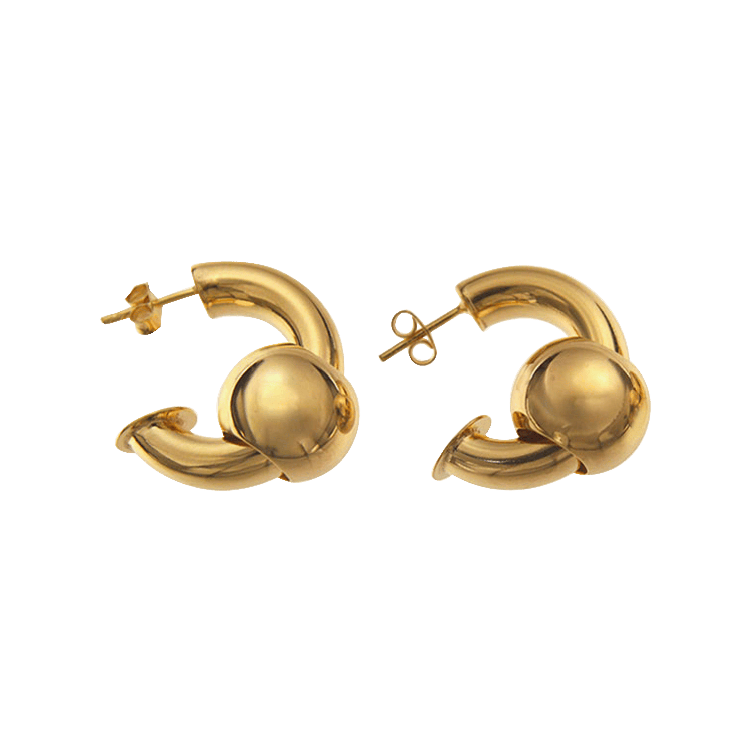 Open hoop earrings FEEKA Golden