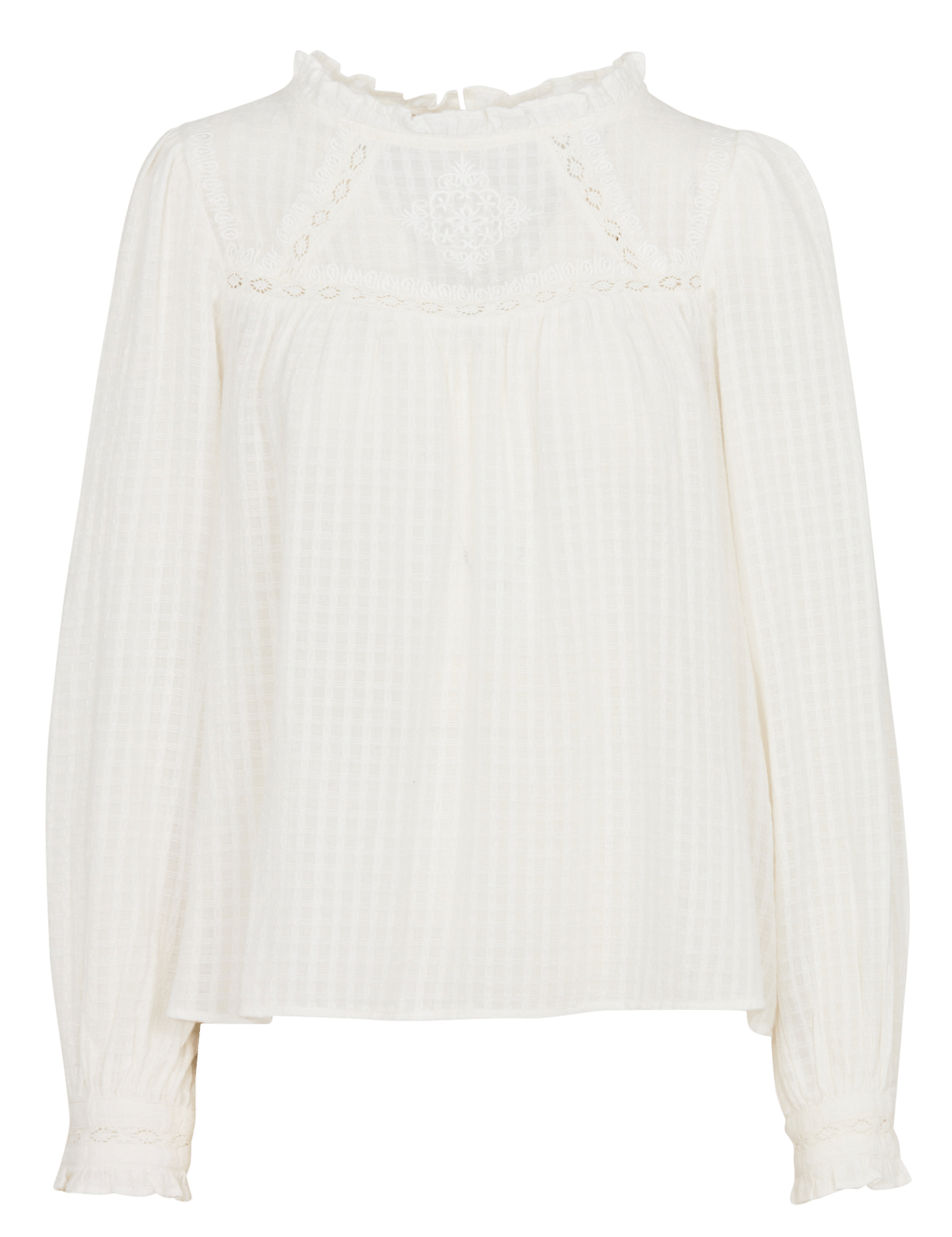Straight-cut long-sleeved cotton top LA PETITE ETOILE Beige