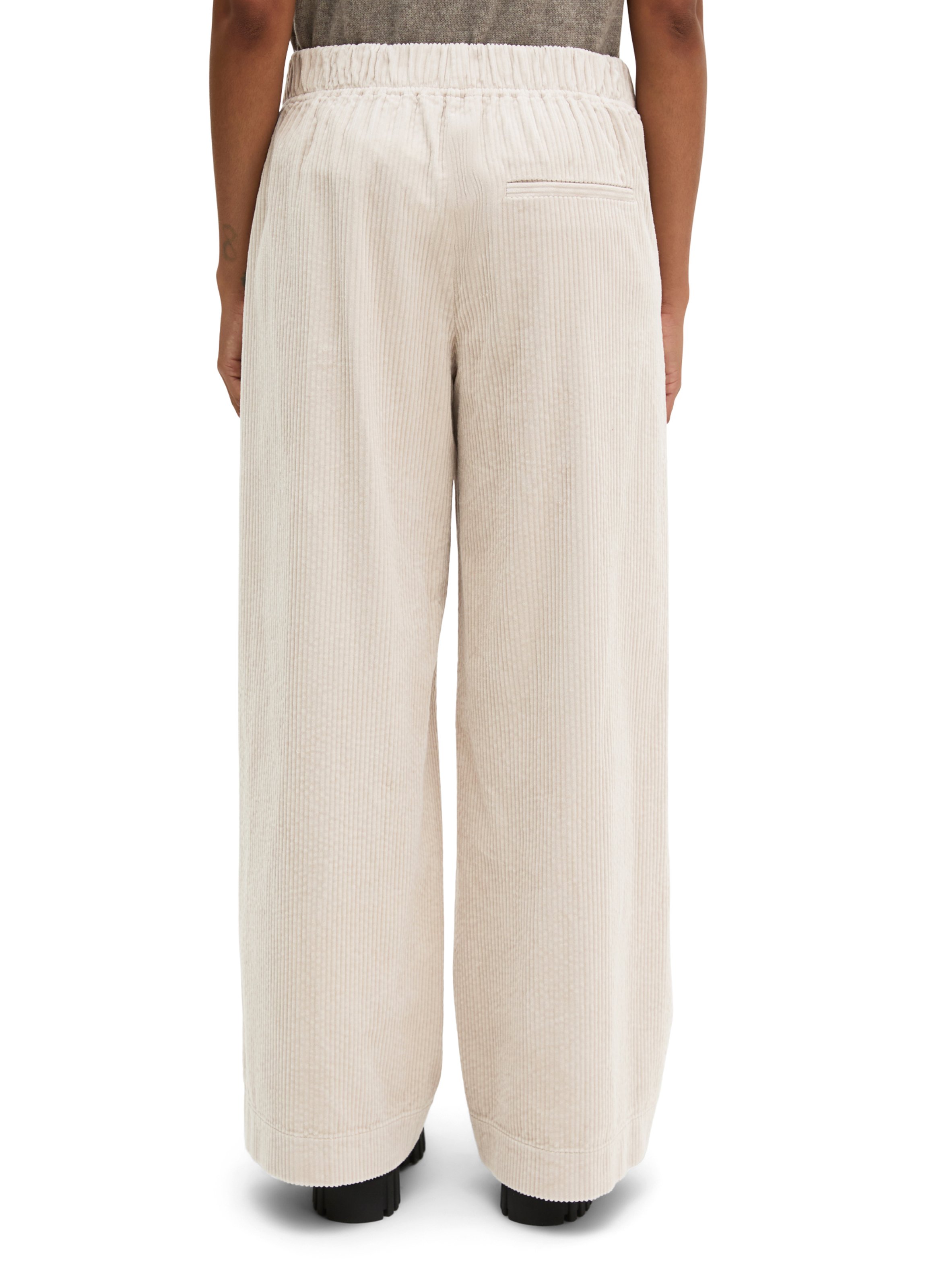 Pantalon large côtelé en coton MARC O'POLO Beige
