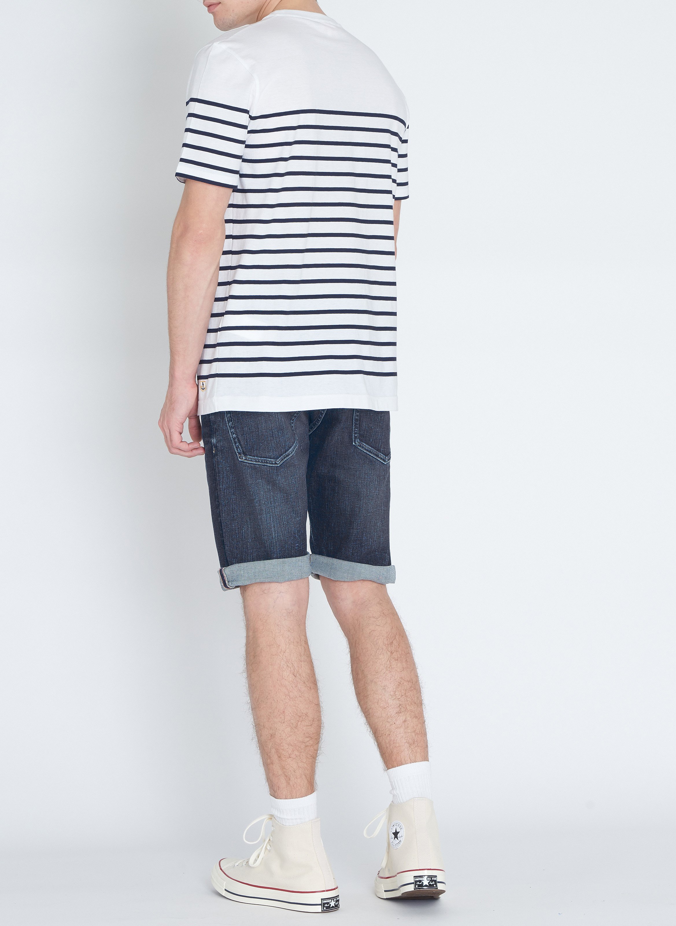 Tee-shirt col rond regular-fit en coton ARMOR LUX Blanc