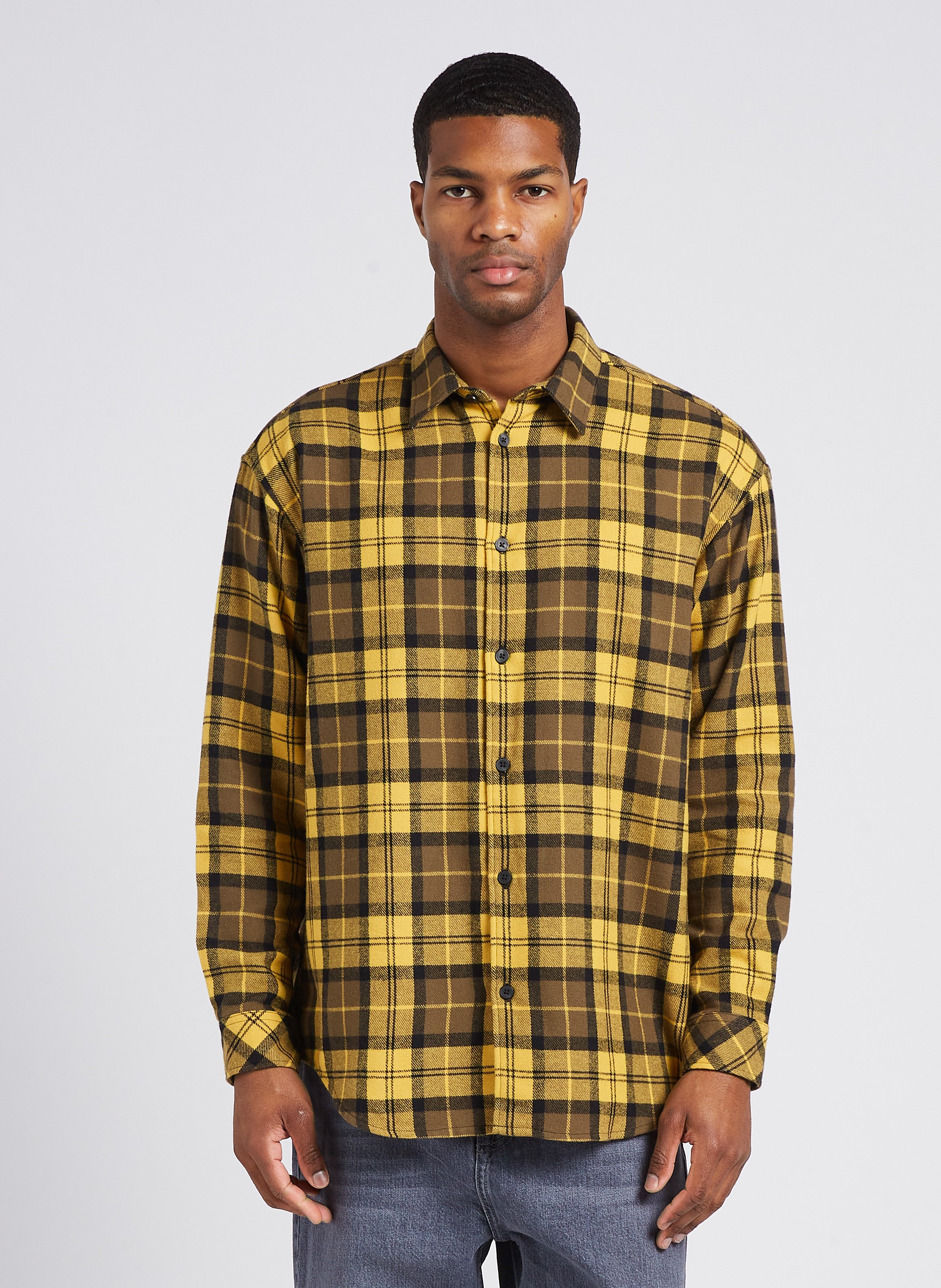 Loose-fit organic cotton shirt with classic collar SAMSOE SAMSOE Multicolored