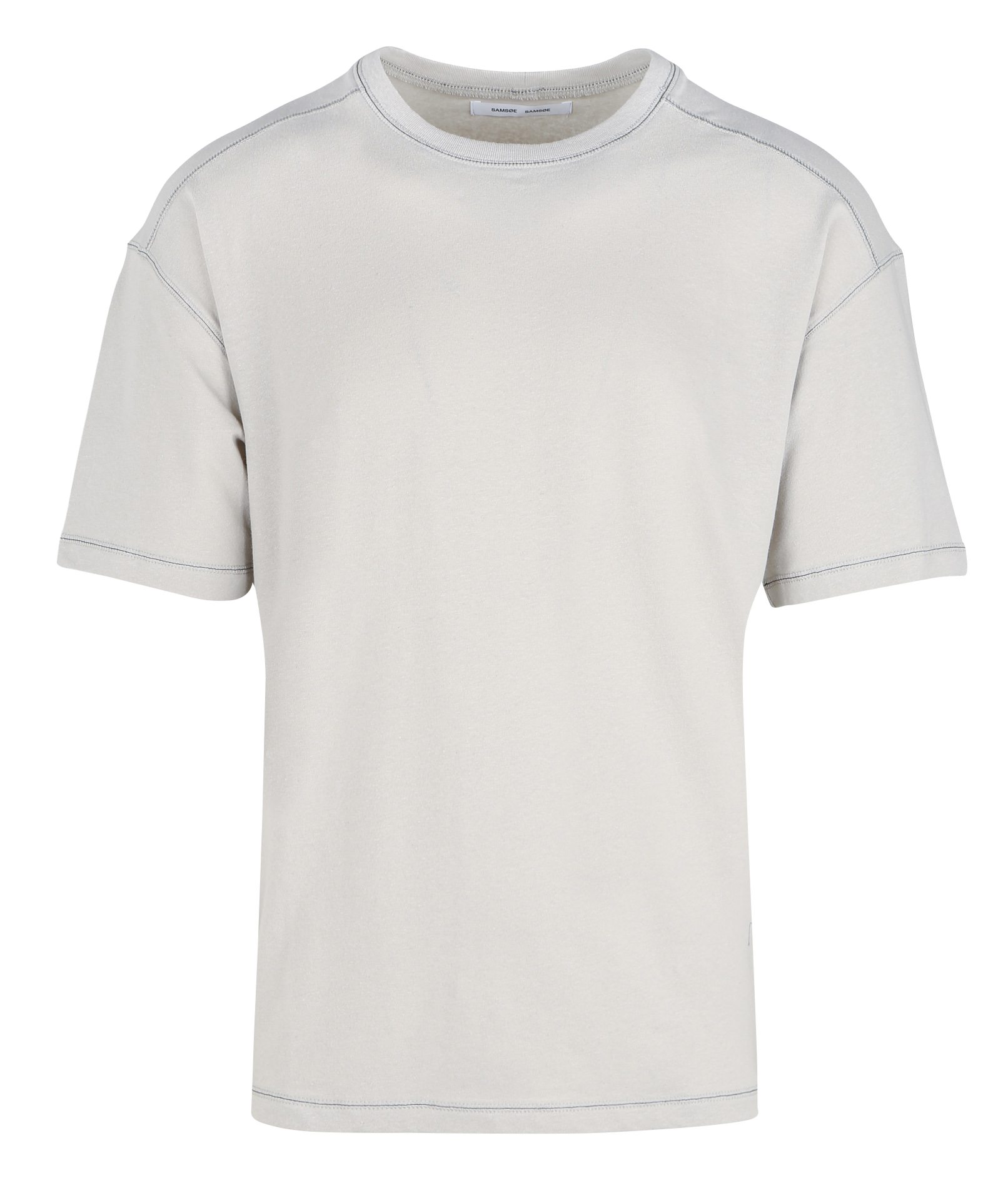 Straight cotton and linen-blend T-shirt SAMSOE SAMSOE Beige