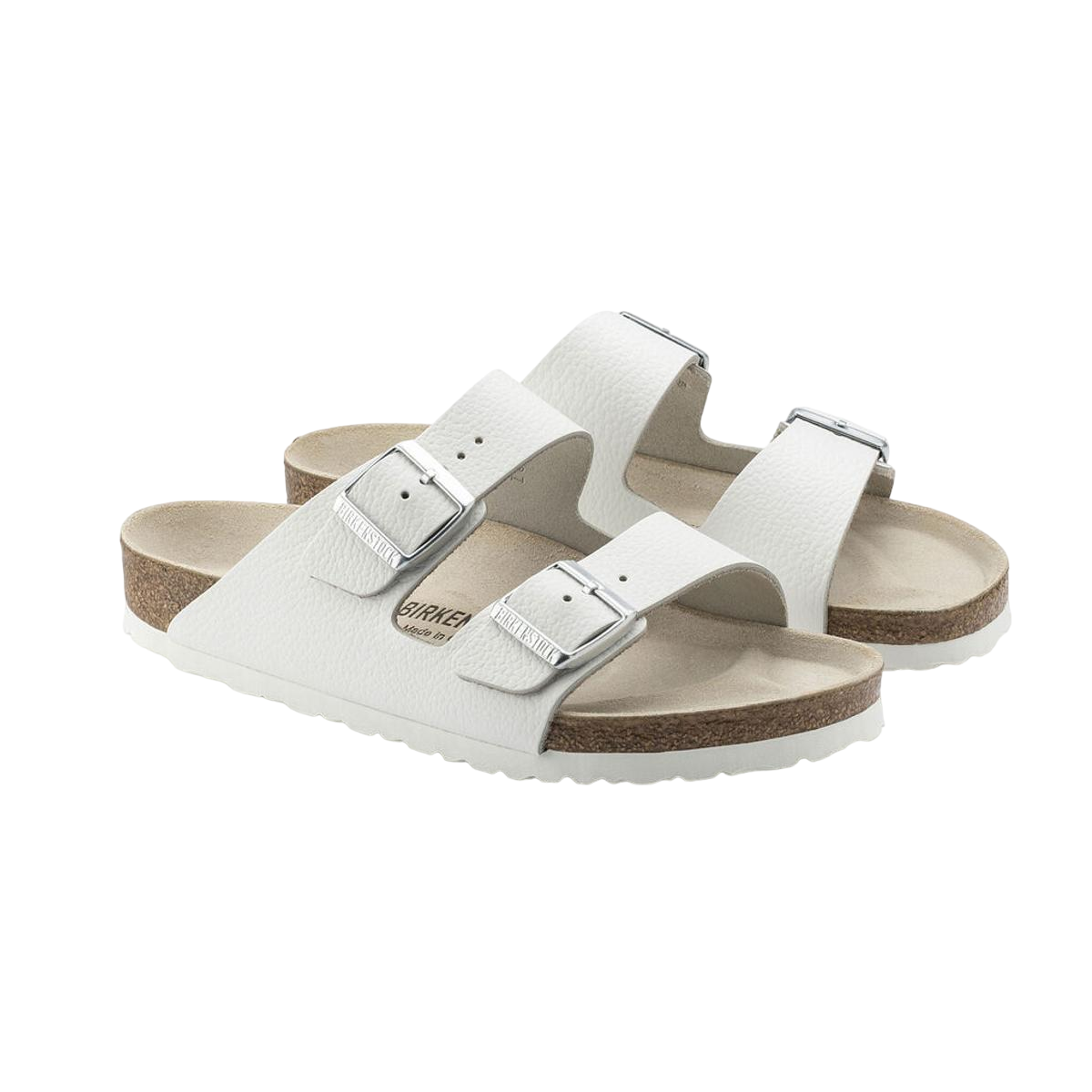 Faux leather sandals BIRKENSTOCK White