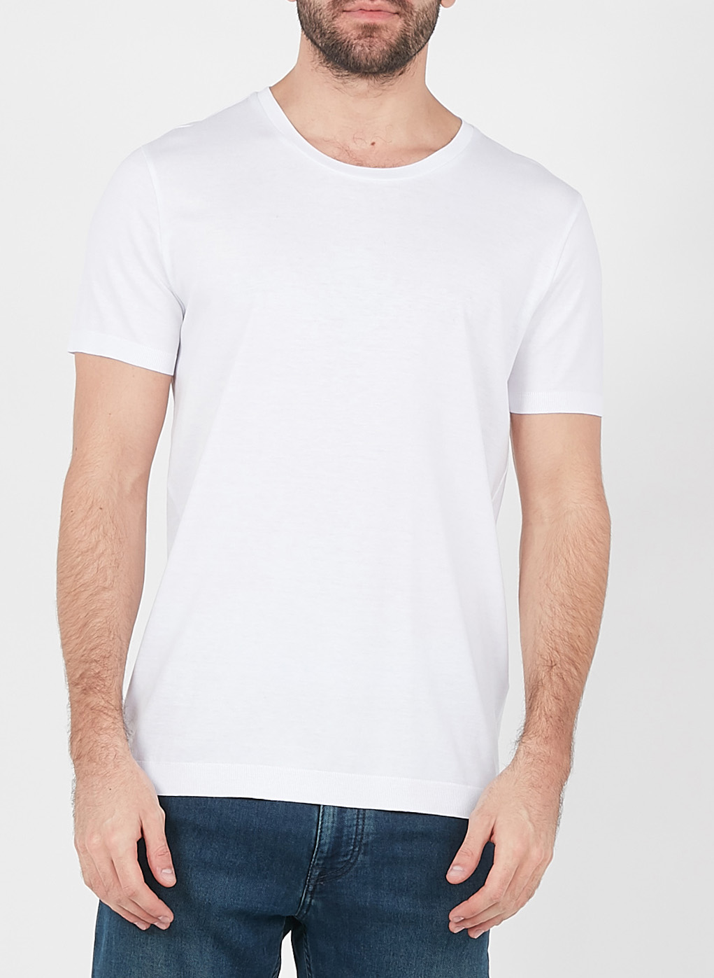 Rundhals-T-Shirt aus Baumwoll-Mix IKKS Weiss