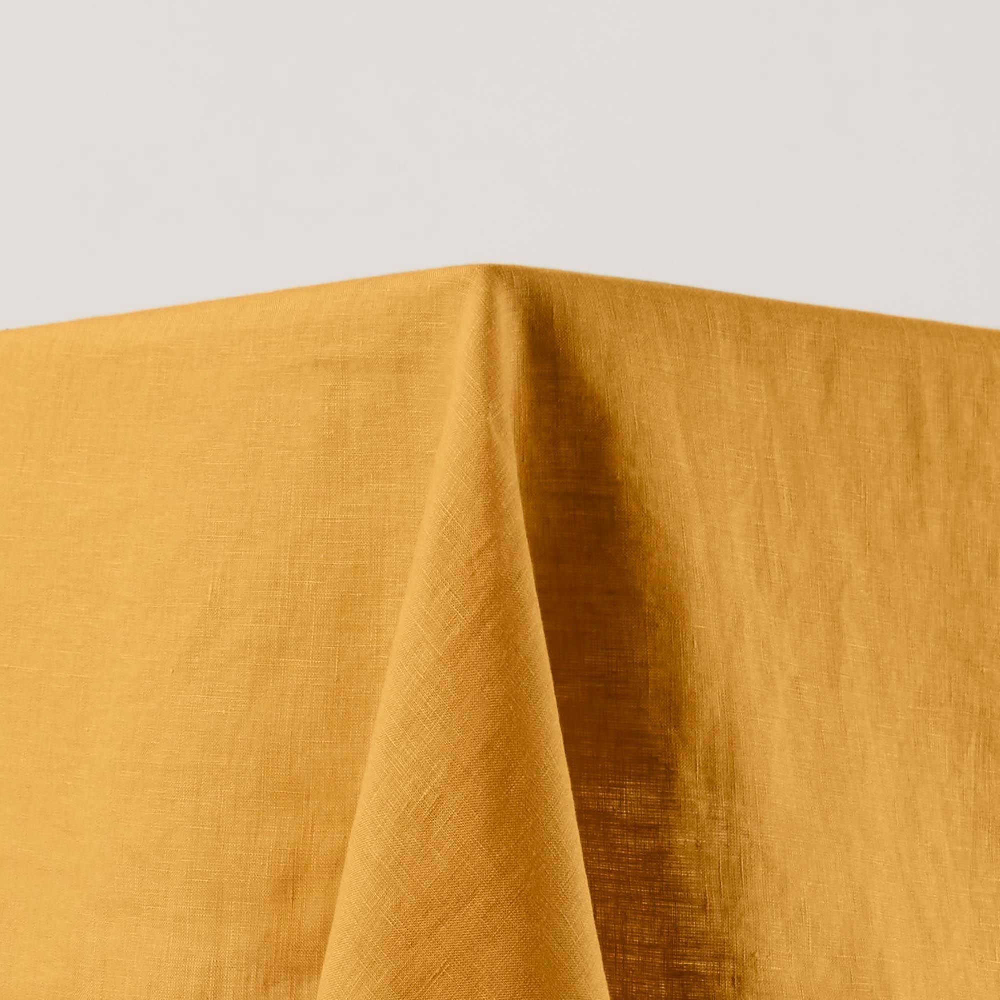 CARLINA - Rectangular linen tablecloth MADURA Yellow