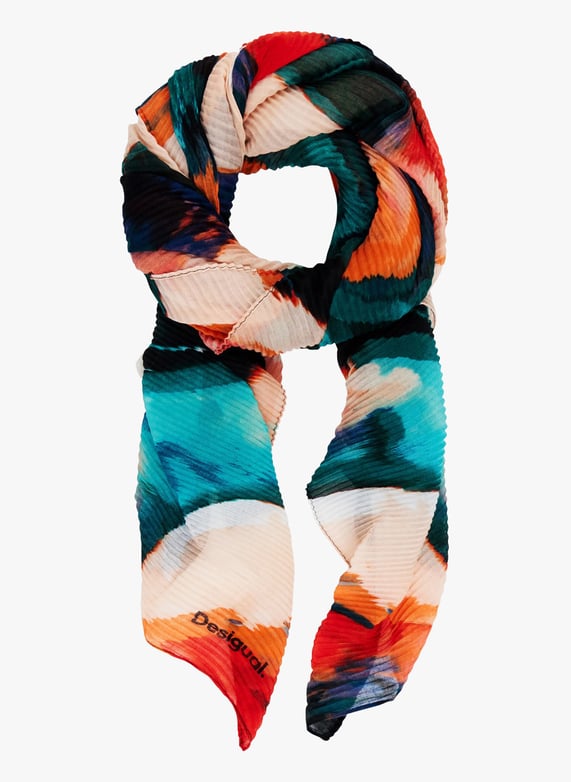 Foulard Imprime Blanc Desigual Femme 24WAWA43 1004 BLANC Place des Tendances Belgique